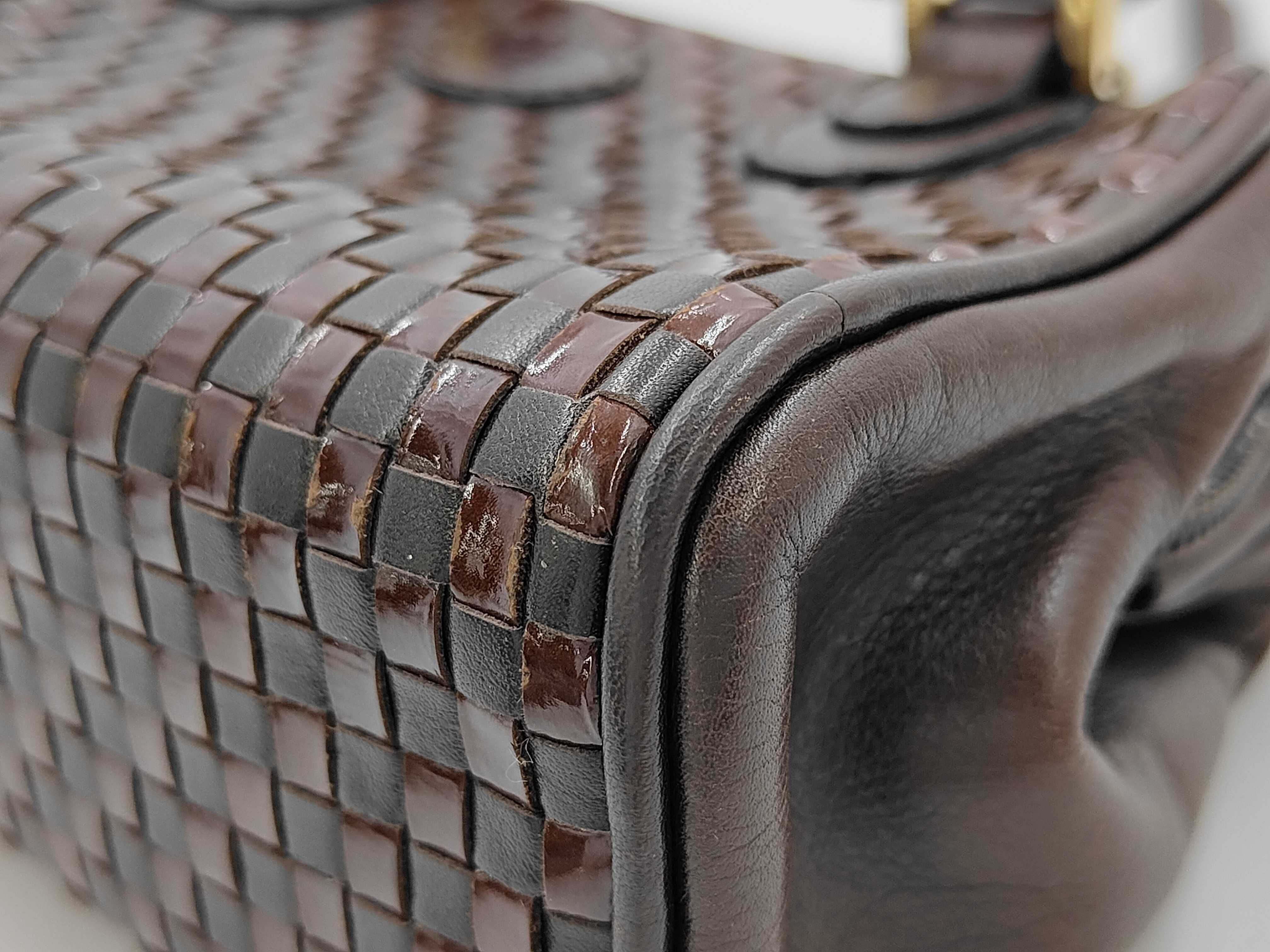Leather Mini 2-Way Brown Handbag — view 7