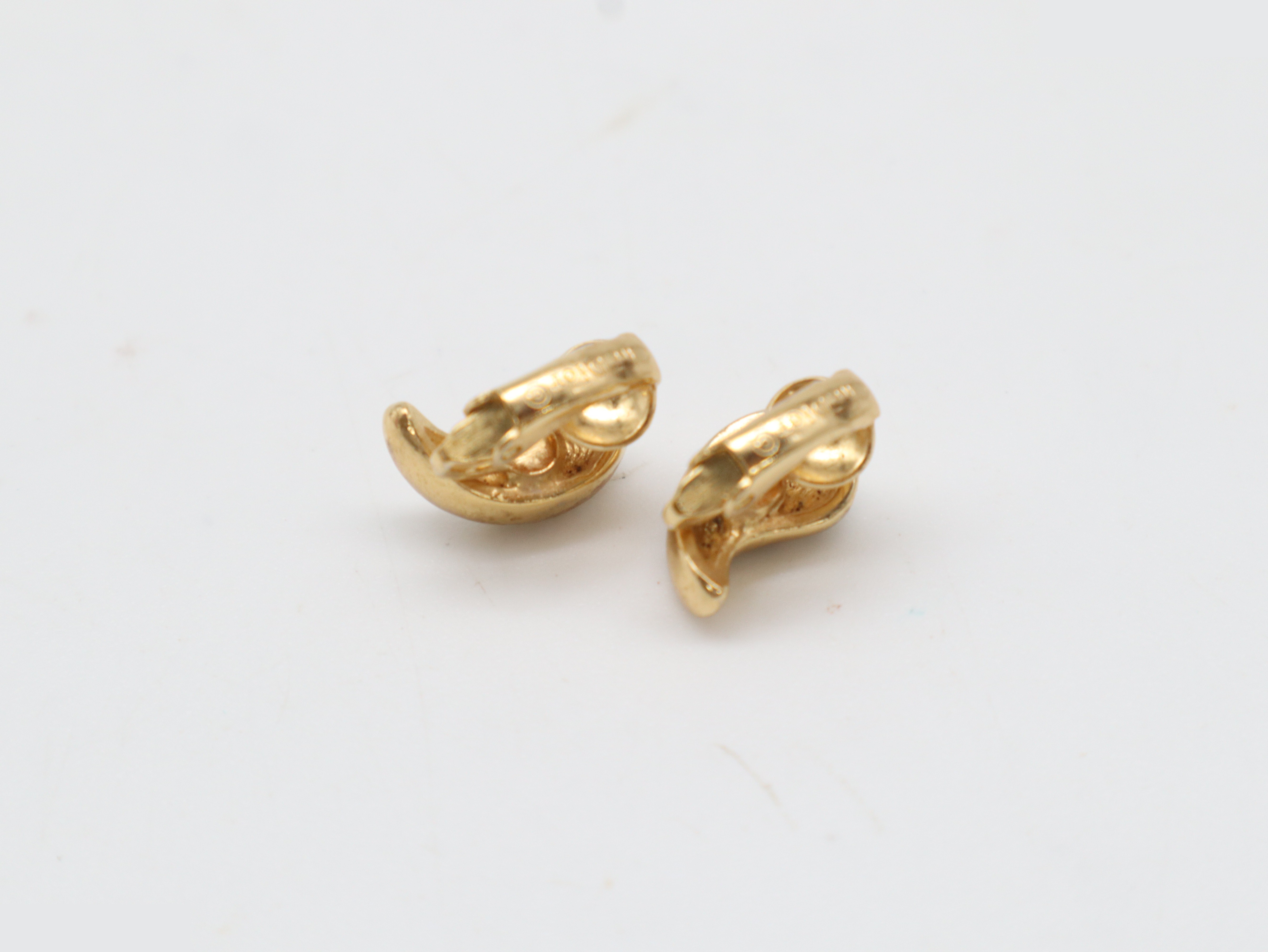 Rhinestone x GP drop earrings — view 2