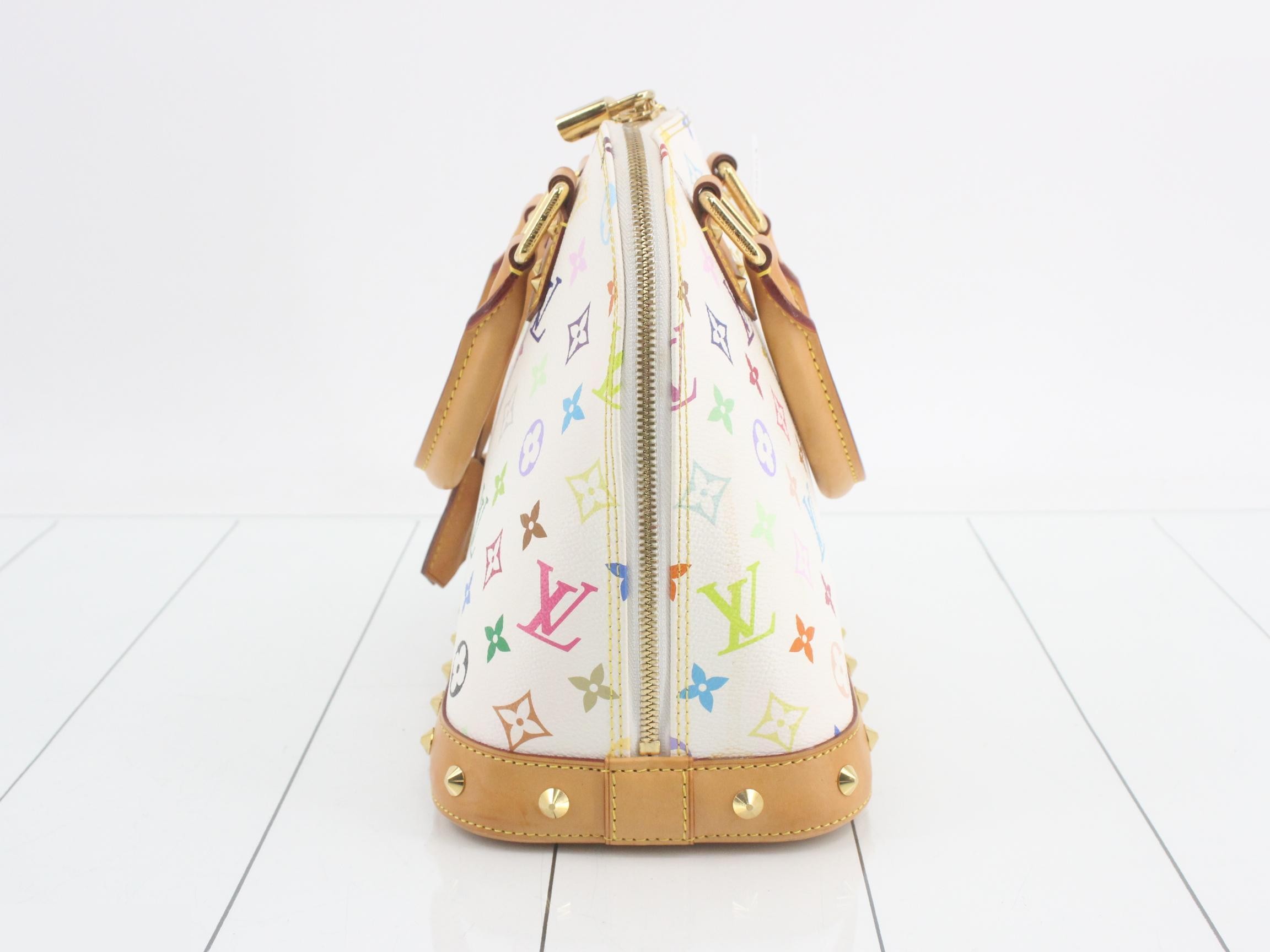 Monogram Multicolor Alma PM Blanc Handbag — view 3