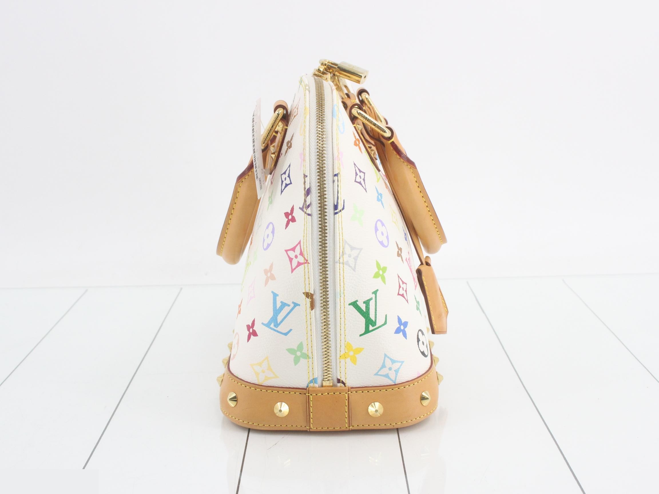 Monogram Multicolor Alma PM Blanc Handbag — view 4