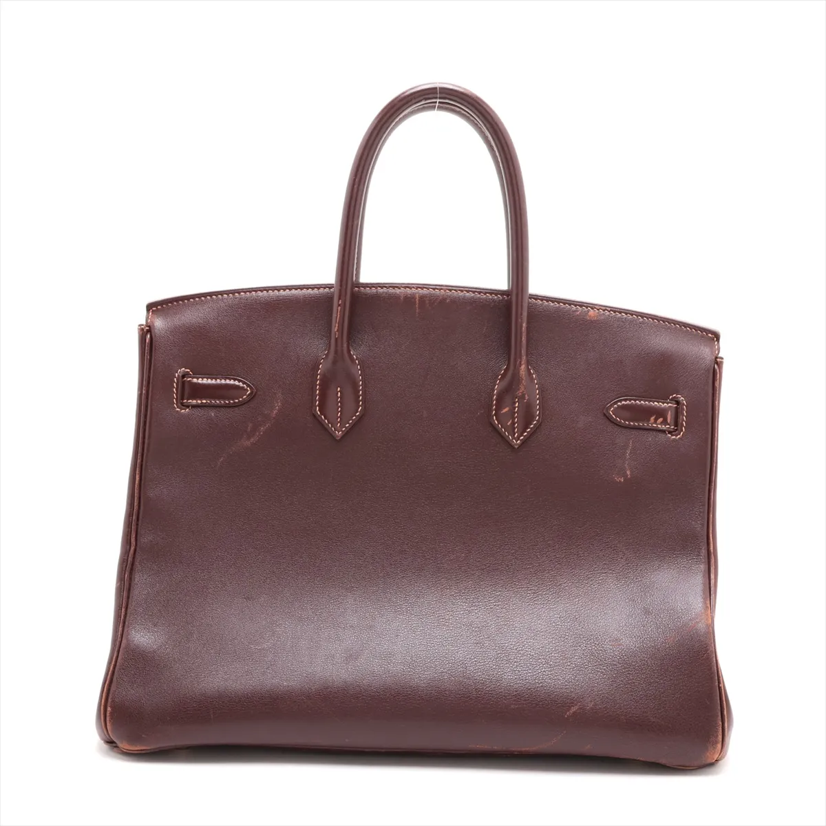 [Individually packaged] Hermes Birkin 35 Retourne Veau Gulliver Brown Gold Hardware Z: 1996 — view 2