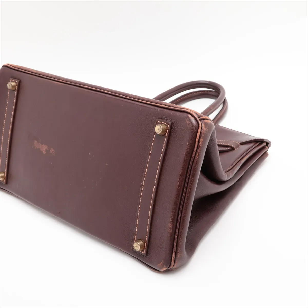 [Individually packaged] Hermes Birkin 35 Retourne Veau Gulliver Brown Gold Hardware Z: 1996 — view 3