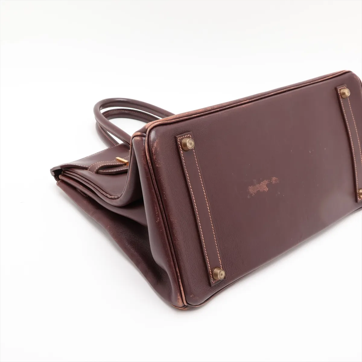 [Individually packaged] Hermes Birkin 35 Retourne Veau Gulliver Brown Gold Hardware Z: 1996 — view 4
