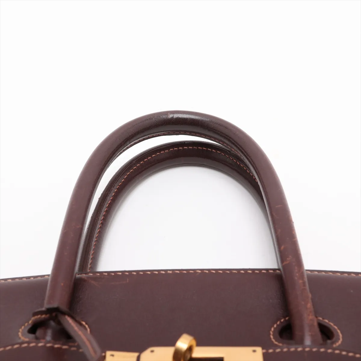 [Individually packaged] Hermes Birkin 35 Retourne Veau Gulliver Brown Gold Hardware Z: 1996 — view 6