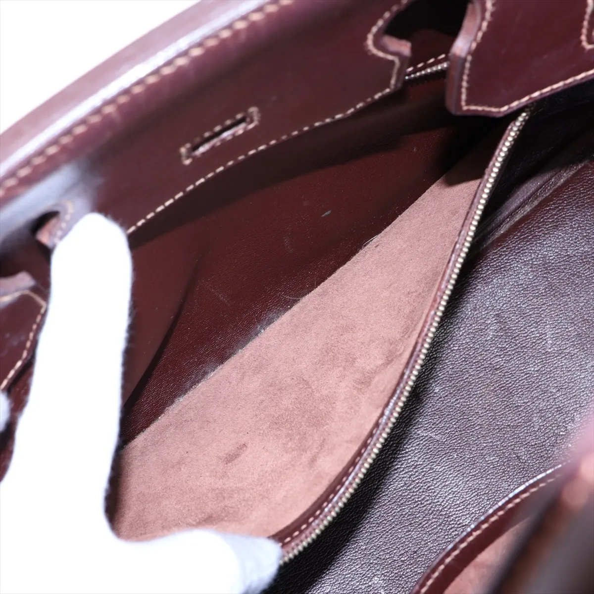 [Individually packaged] Hermes Birkin 35 Retourne Veau Gulliver Brown Gold Hardware Z: 1996 — view 9
