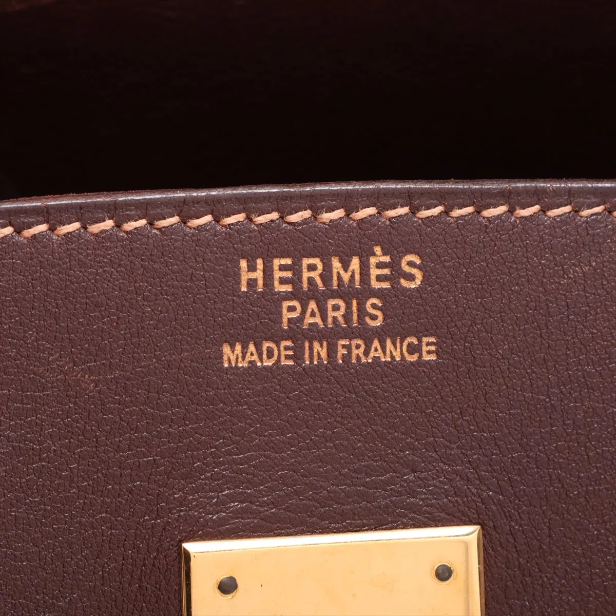 [Individually packaged] Hermes Birkin 35 Retourne Veau Gulliver Brown Gold Hardware Z: 1996 — view 10