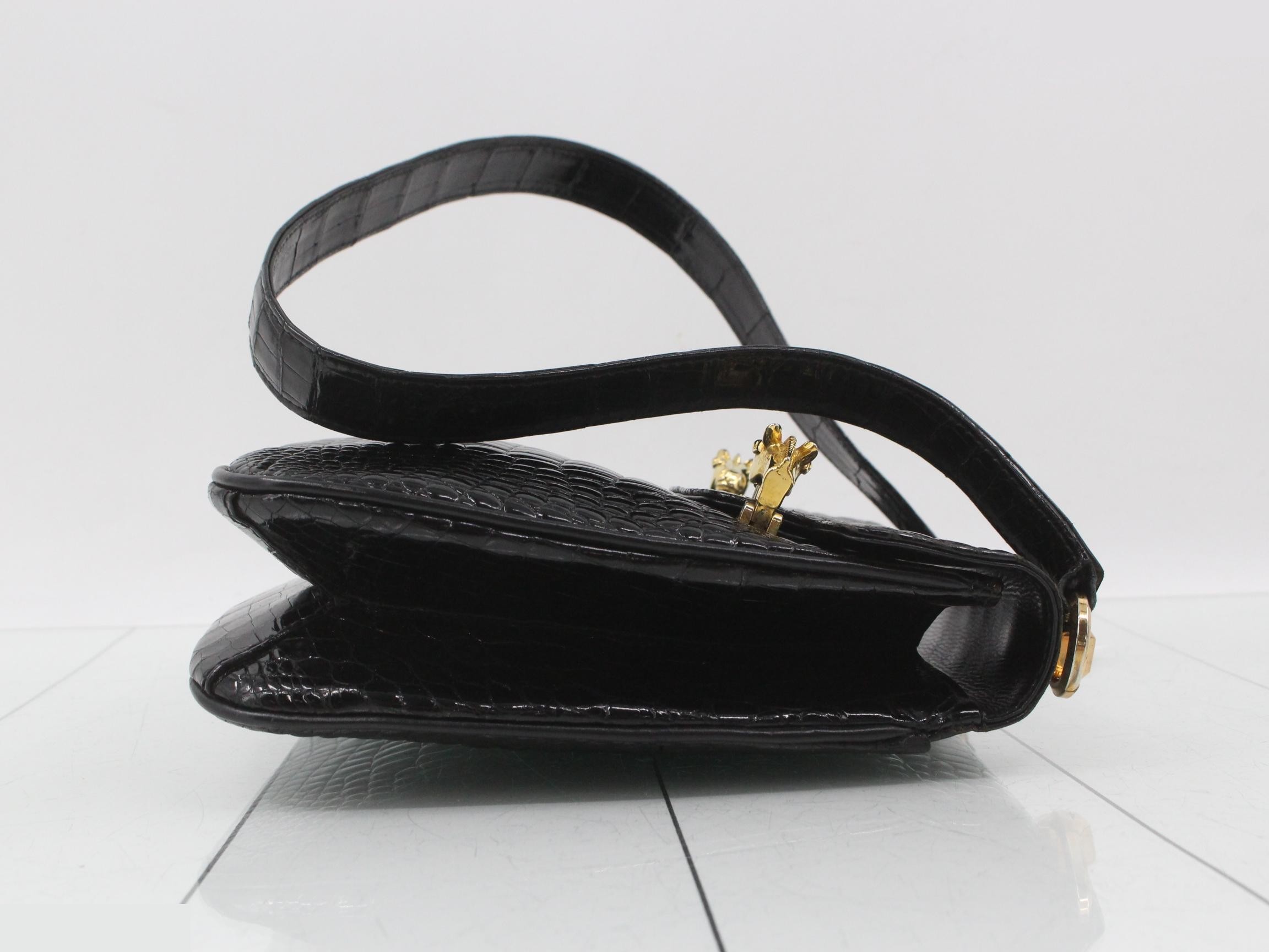 Crocodile one-shoulder bag, shoulder bag — view 3