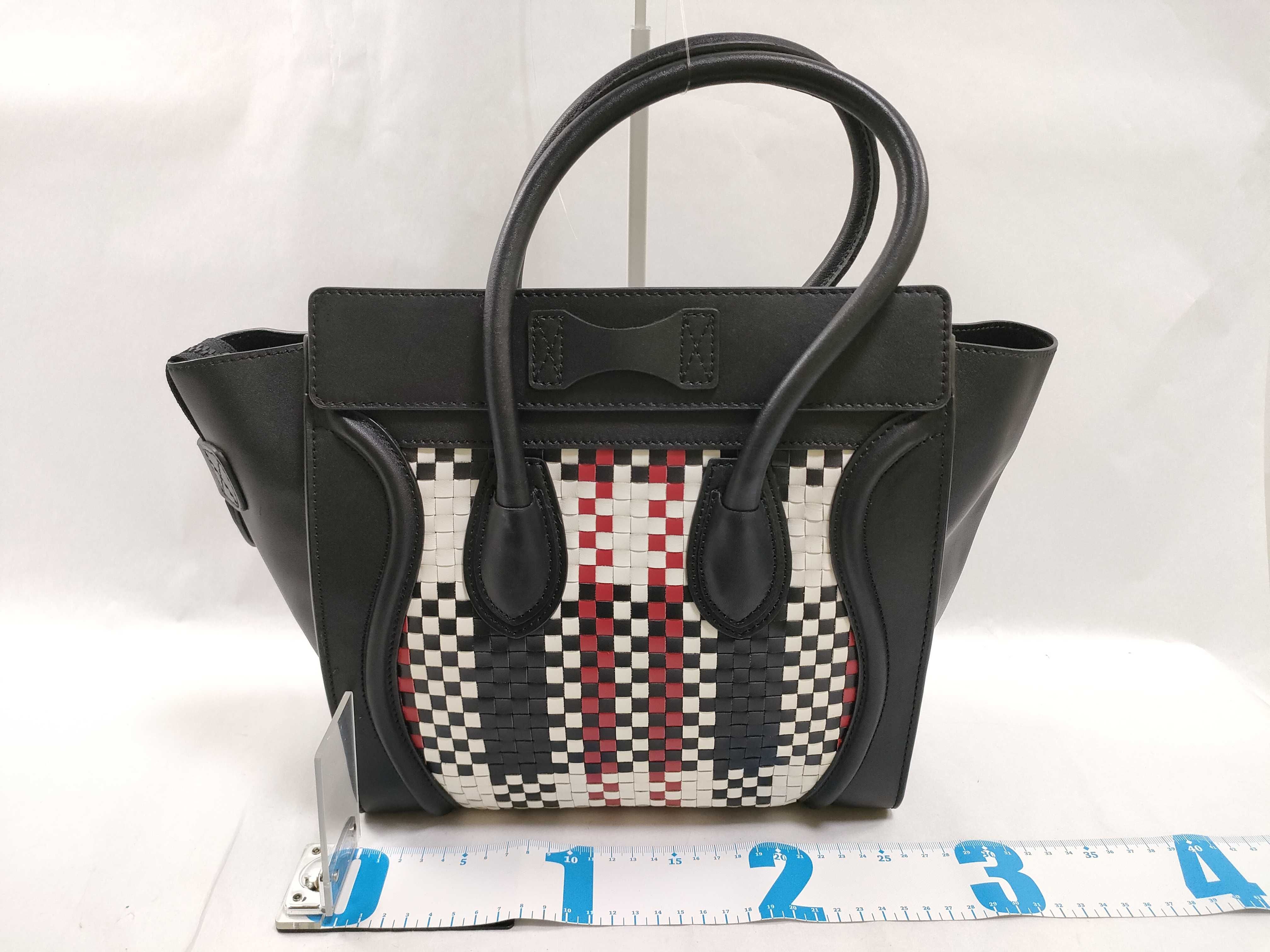 Luggage Medium Shopper Leather Handbag, Black — view 2