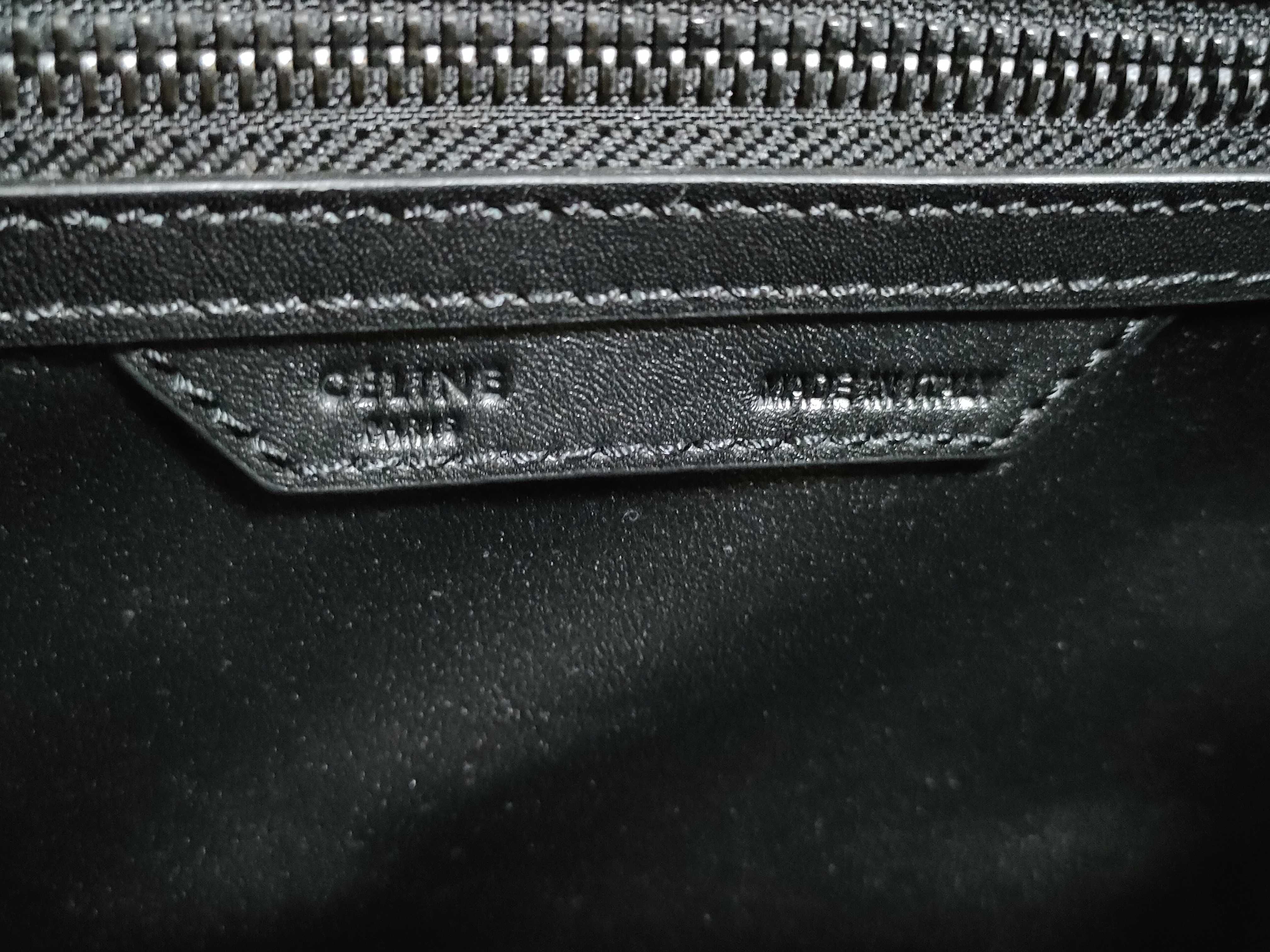 Luggage Medium Shopper Leather Handbag, Black — view 9