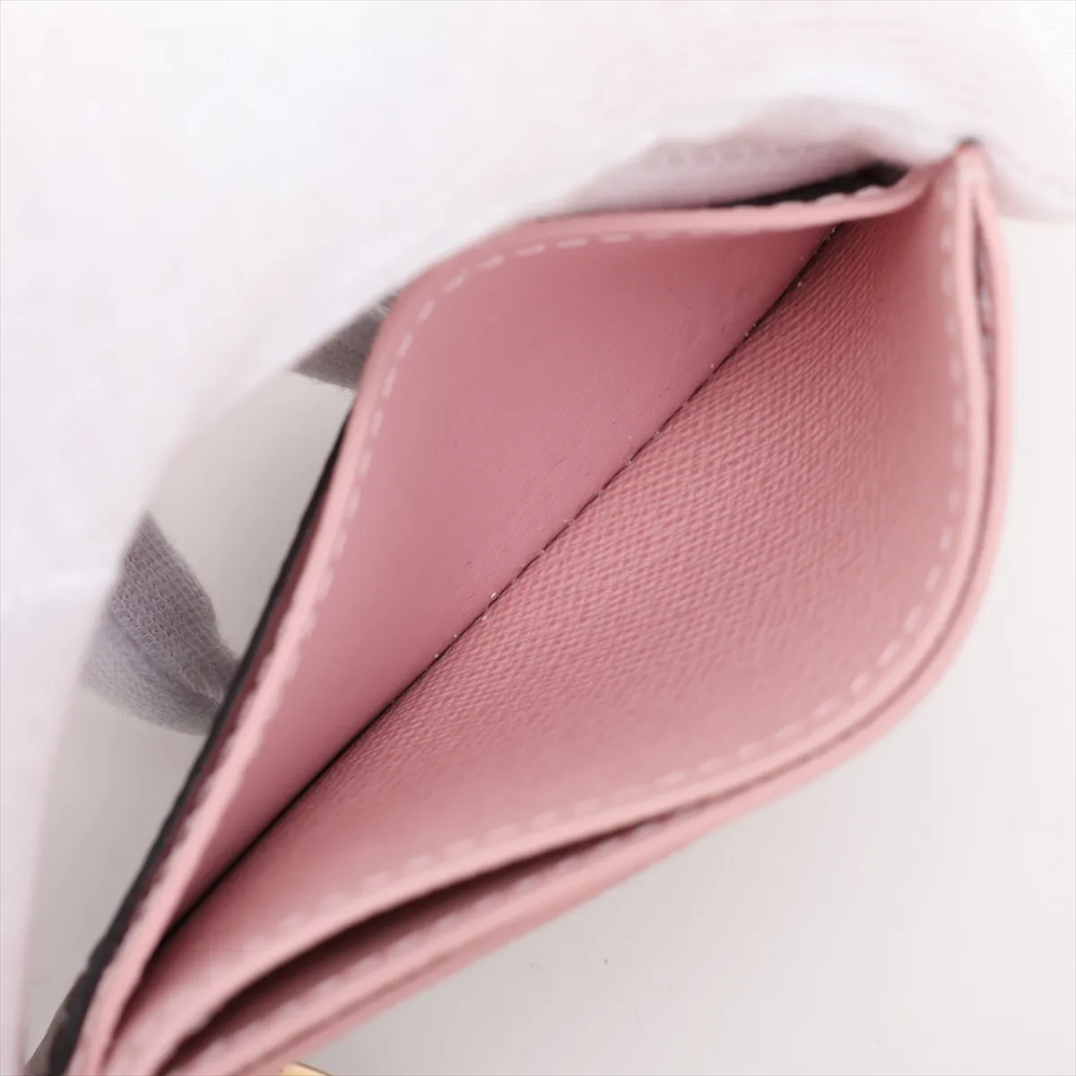 Monogram Portecarte LV Charm M82739 Rose Ballerine Card Case (RFID detected) — view 4
