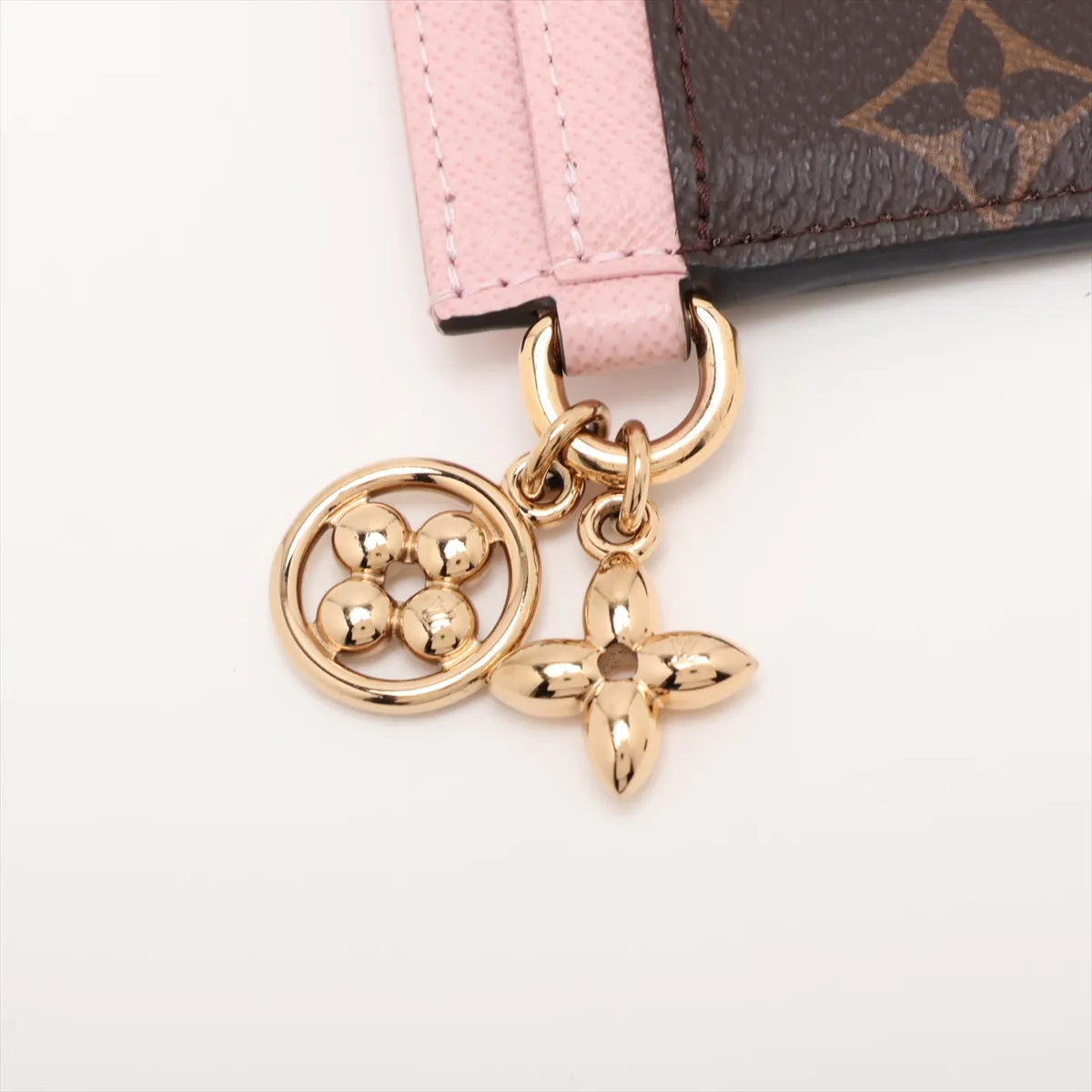 Monogram Portecarte LV Charm M82739 Rose Ballerine Card Case (RFID detected) — view 9