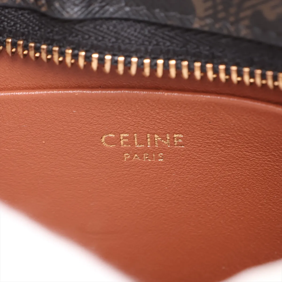 Triomphe Medium Tilly Bag, PVC x Leather Shoulder Bag, Black x Brown — view 9