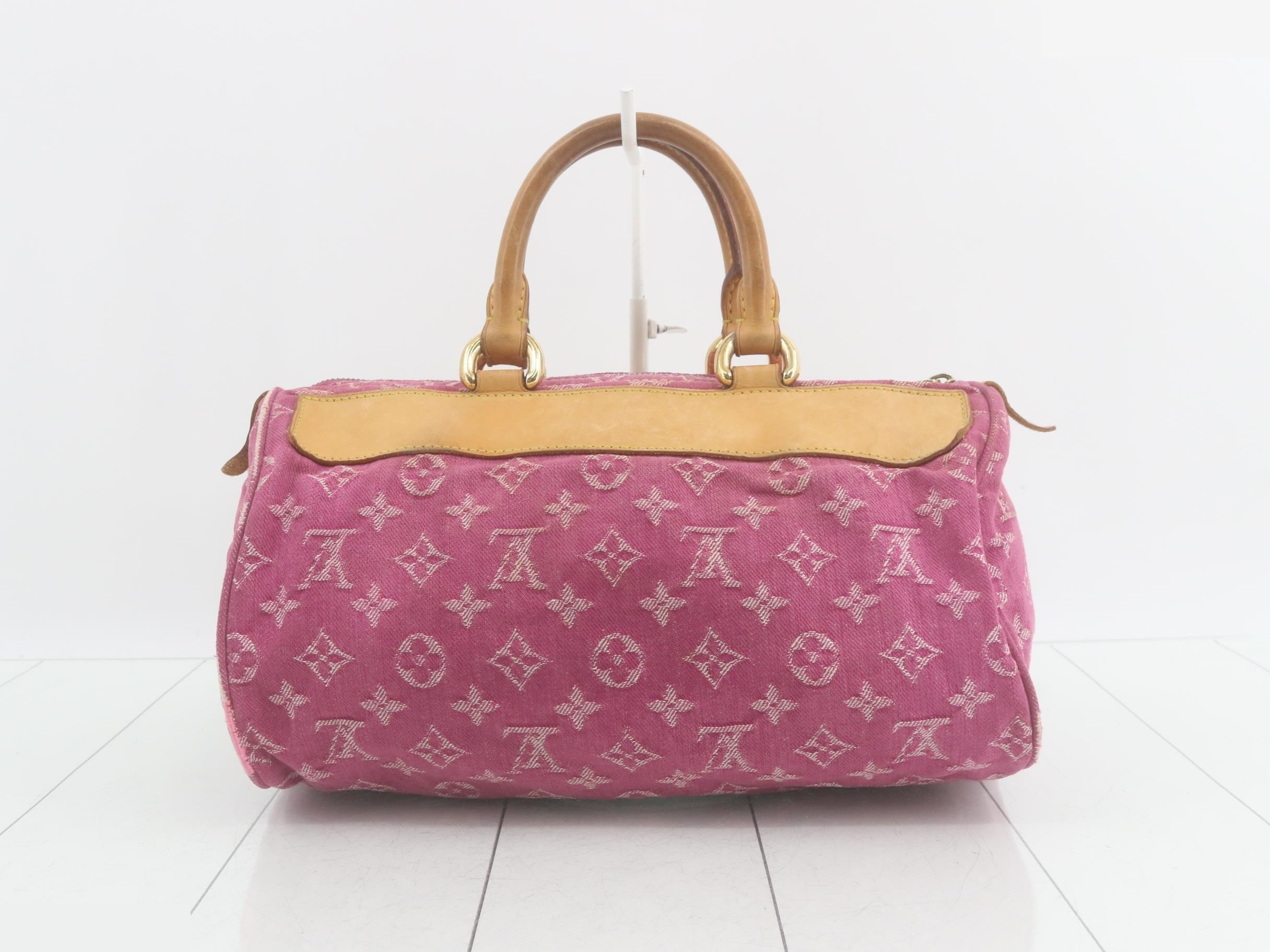 Monogram Denim Neo Speedy Fuchsia Handbag — view 2