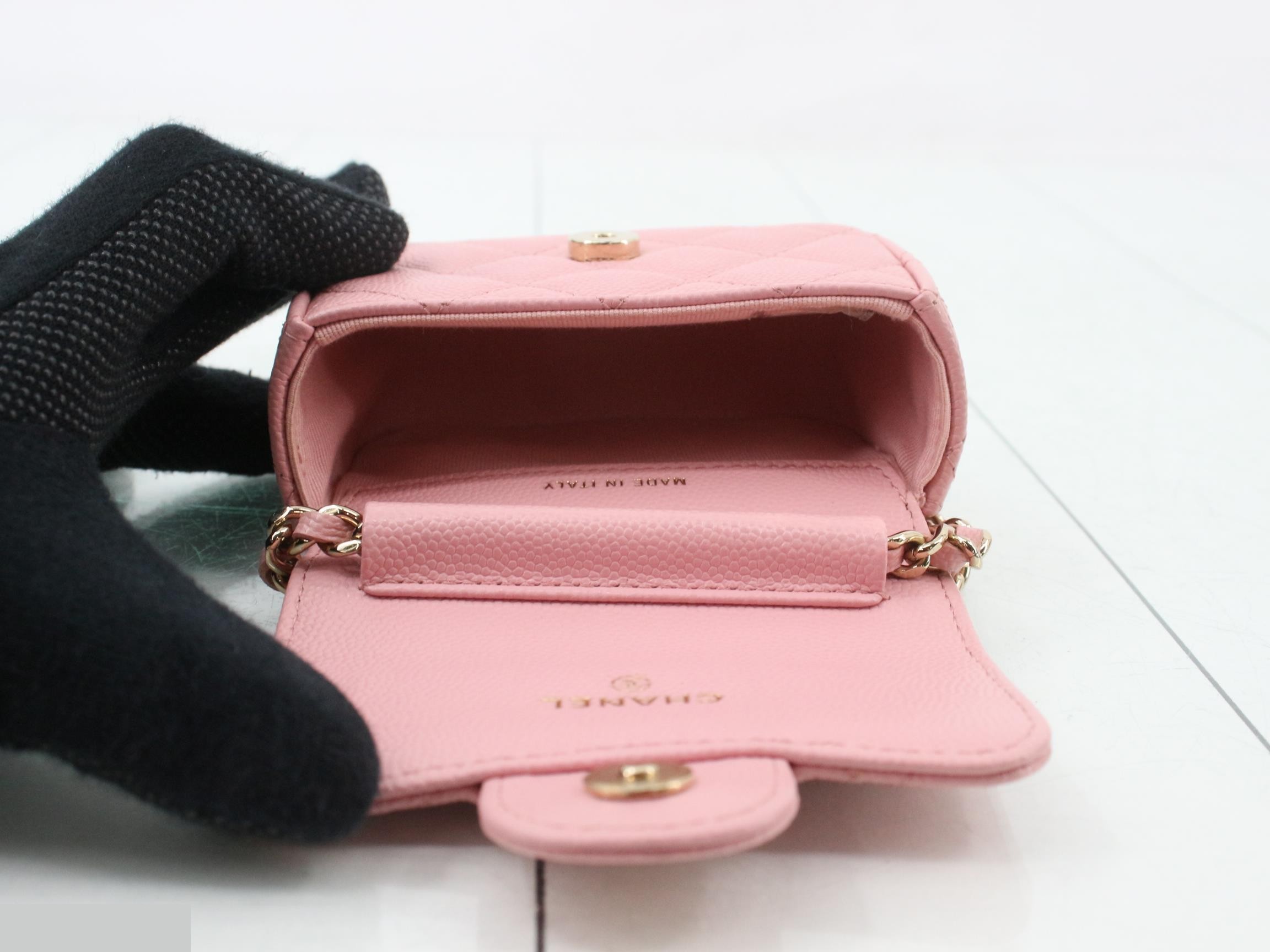 Clutch Chain Clutch Shoulder Pouch Caviar Skin Mat — view 4