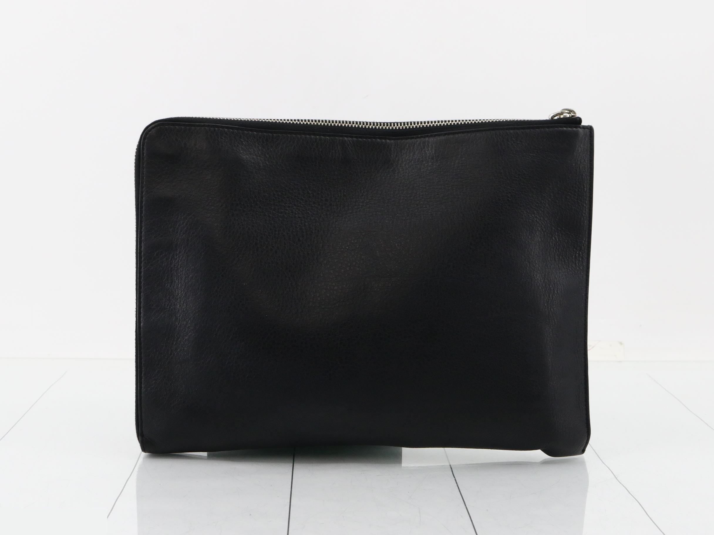 Leather multi-stud clutch bag — view 2