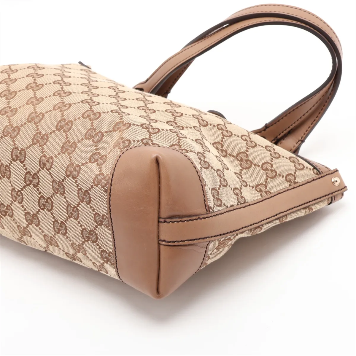 GG Canvas 269878 Canvas x Leather Tote Bag Brown — view 3