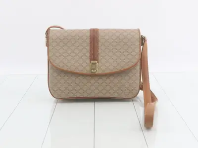 Macadam Shoulder Bag, Beige, PVC