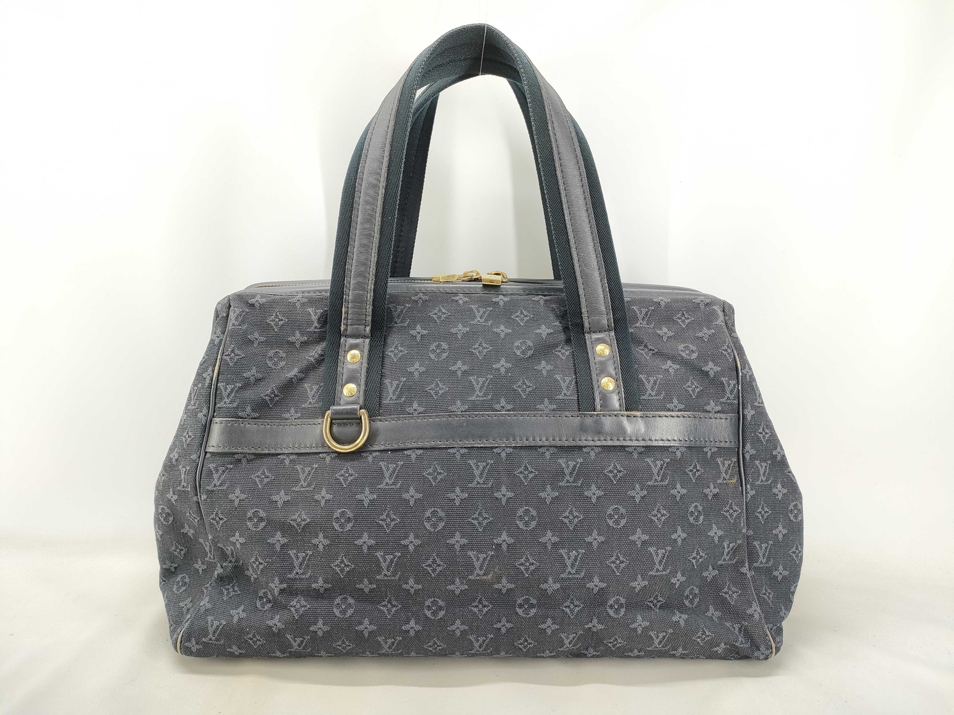 Monogram Mini Louis Vuitton Josephine GM Monogram Mini Lin Black Handbag
