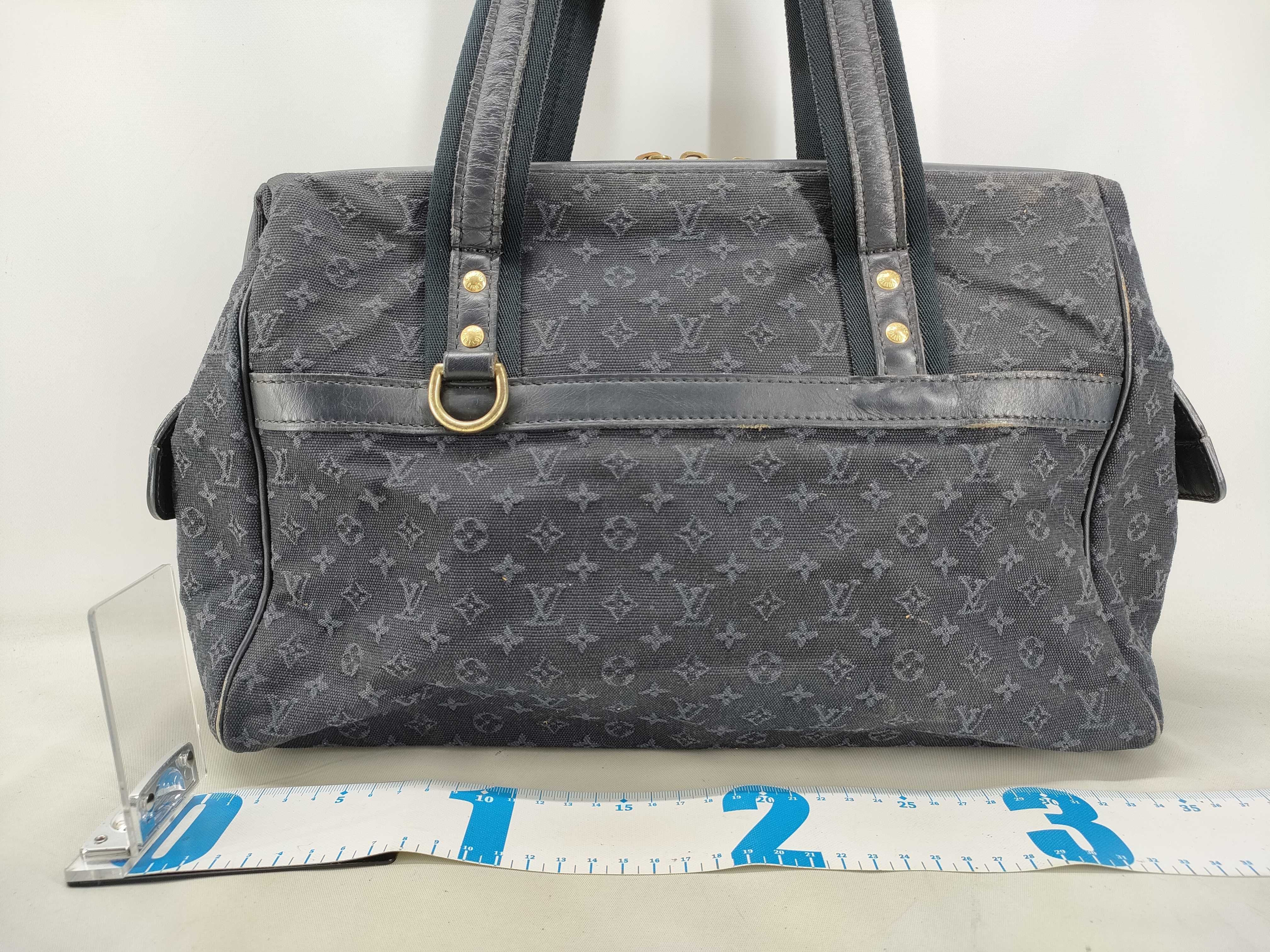 Monogram Mini Louis Vuitton Josephine GM Monogram Mini Lin Black Handbag — view 2