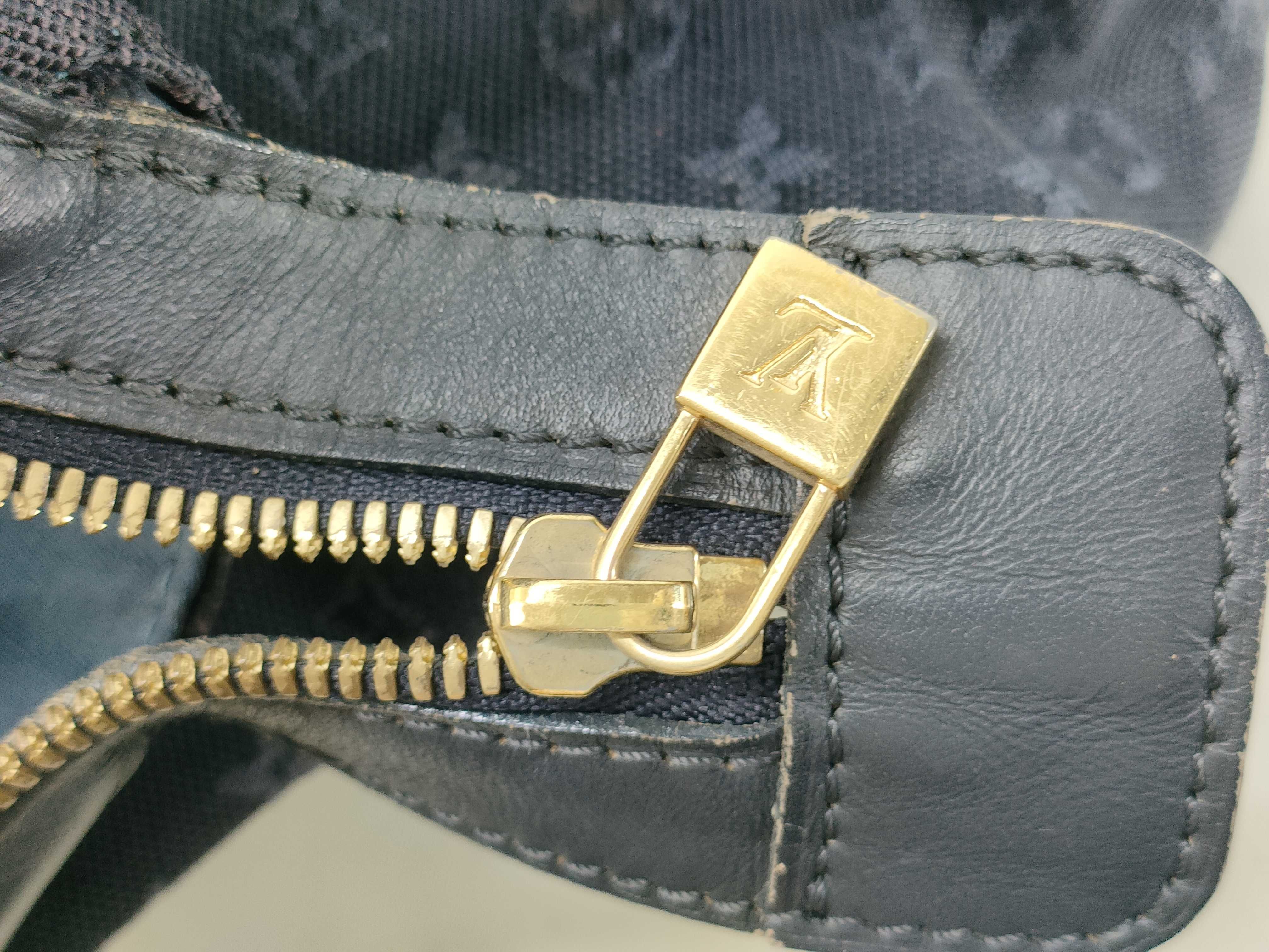 Monogram Mini Louis Vuitton Josephine GM Monogram Mini Lin Black Handbag — view 13