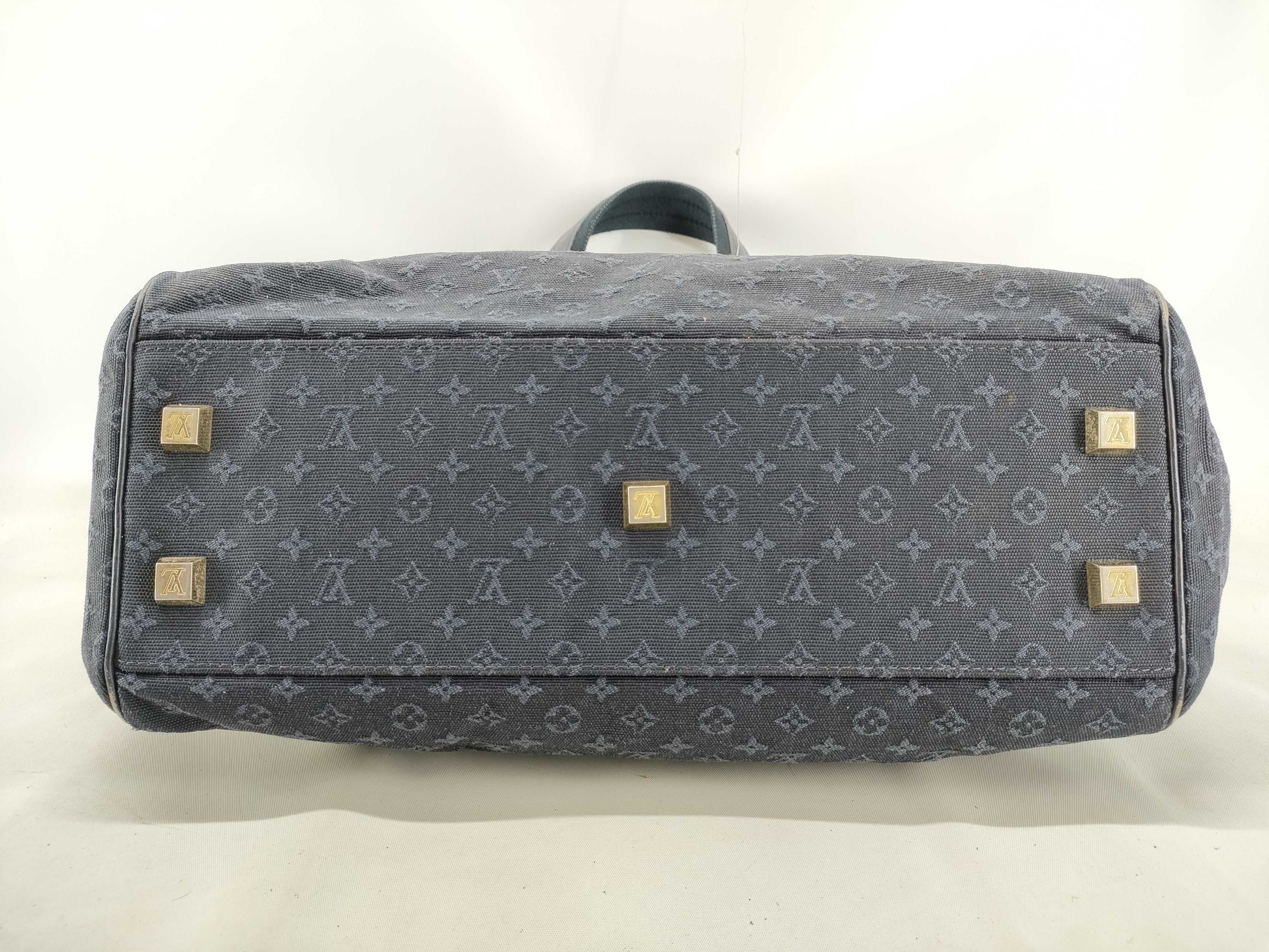 Monogram Mini Louis Vuitton Josephine GM Monogram Mini Lin Black Handbag — view 3