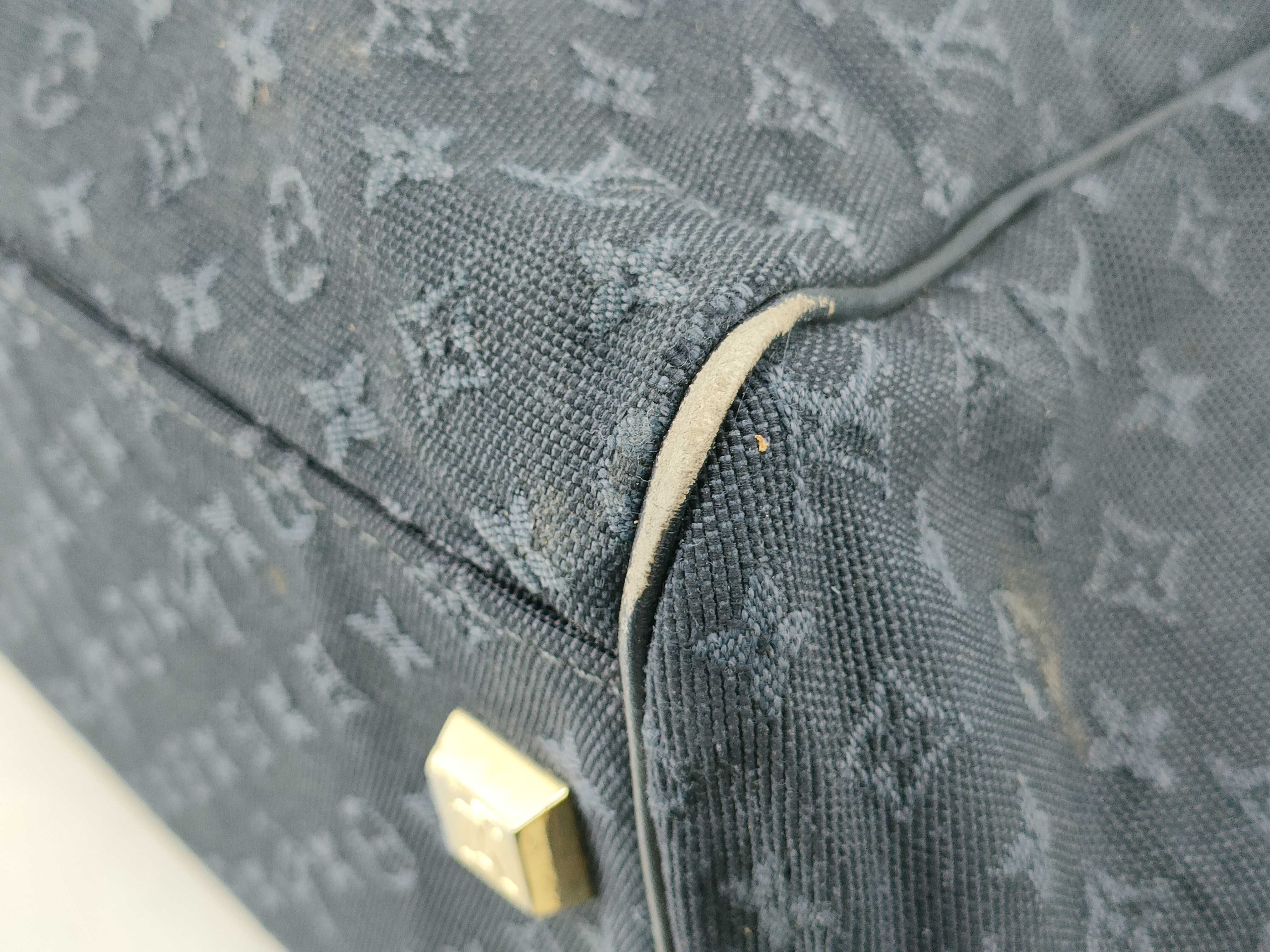 Monogram Mini Louis Vuitton Josephine GM Monogram Mini Lin Black Handbag — view 4