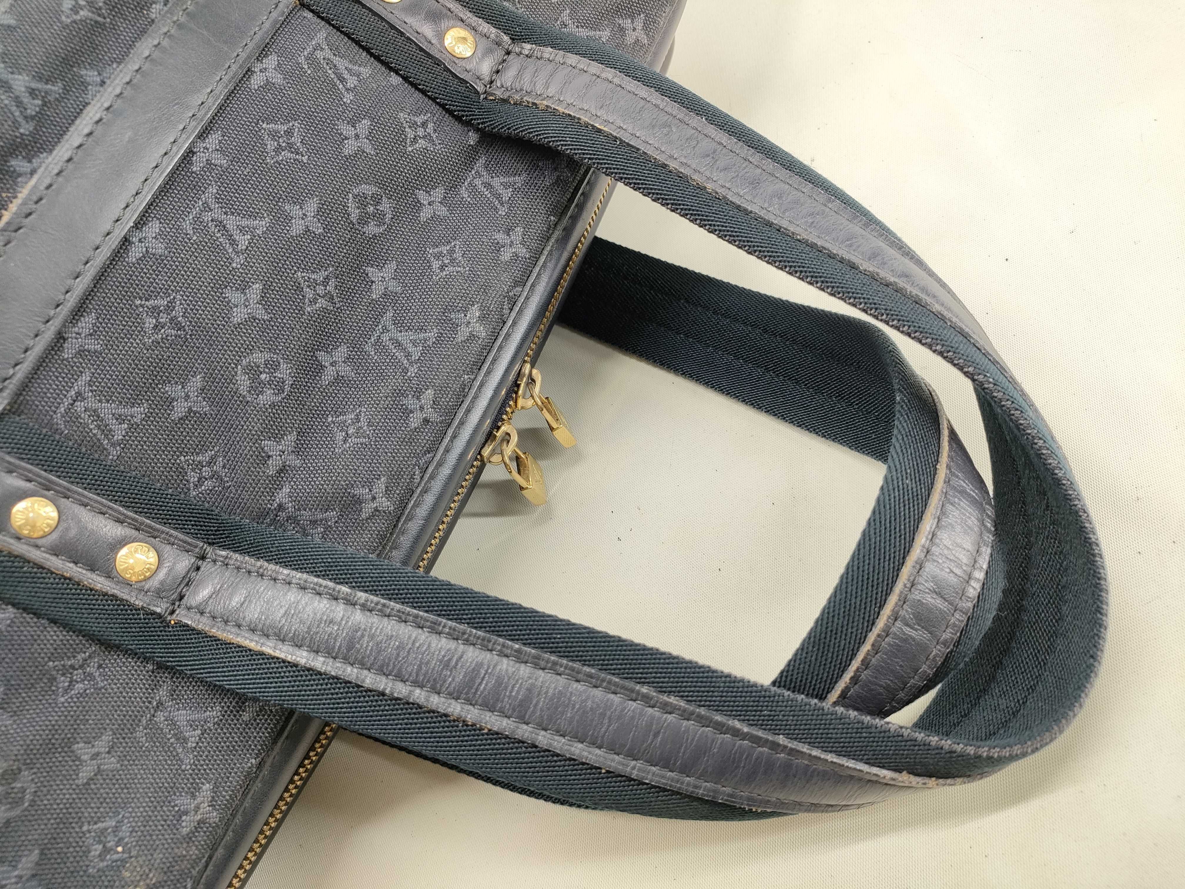 Monogram Mini Louis Vuitton Josephine GM Monogram Mini Lin Black Handbag — view 5