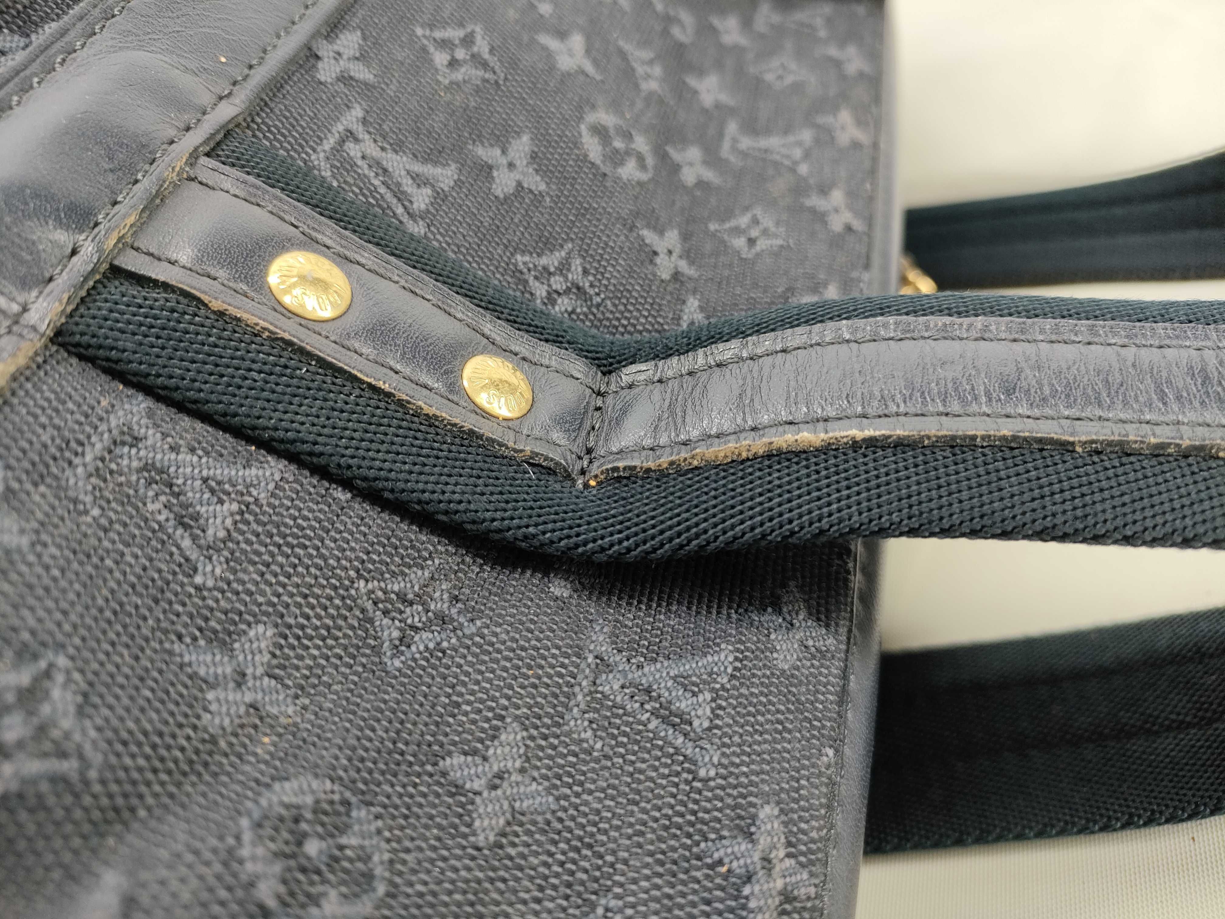 Monogram Mini Louis Vuitton Josephine GM Monogram Mini Lin Black Handbag — view 7