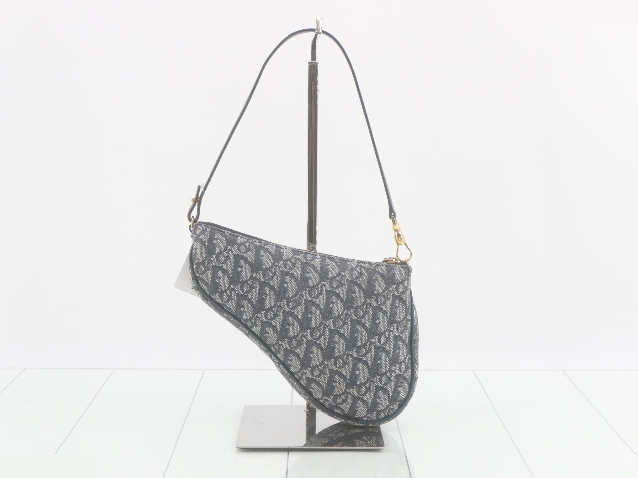 Trotter Saddle Shoulder Bag, Navy — view 2