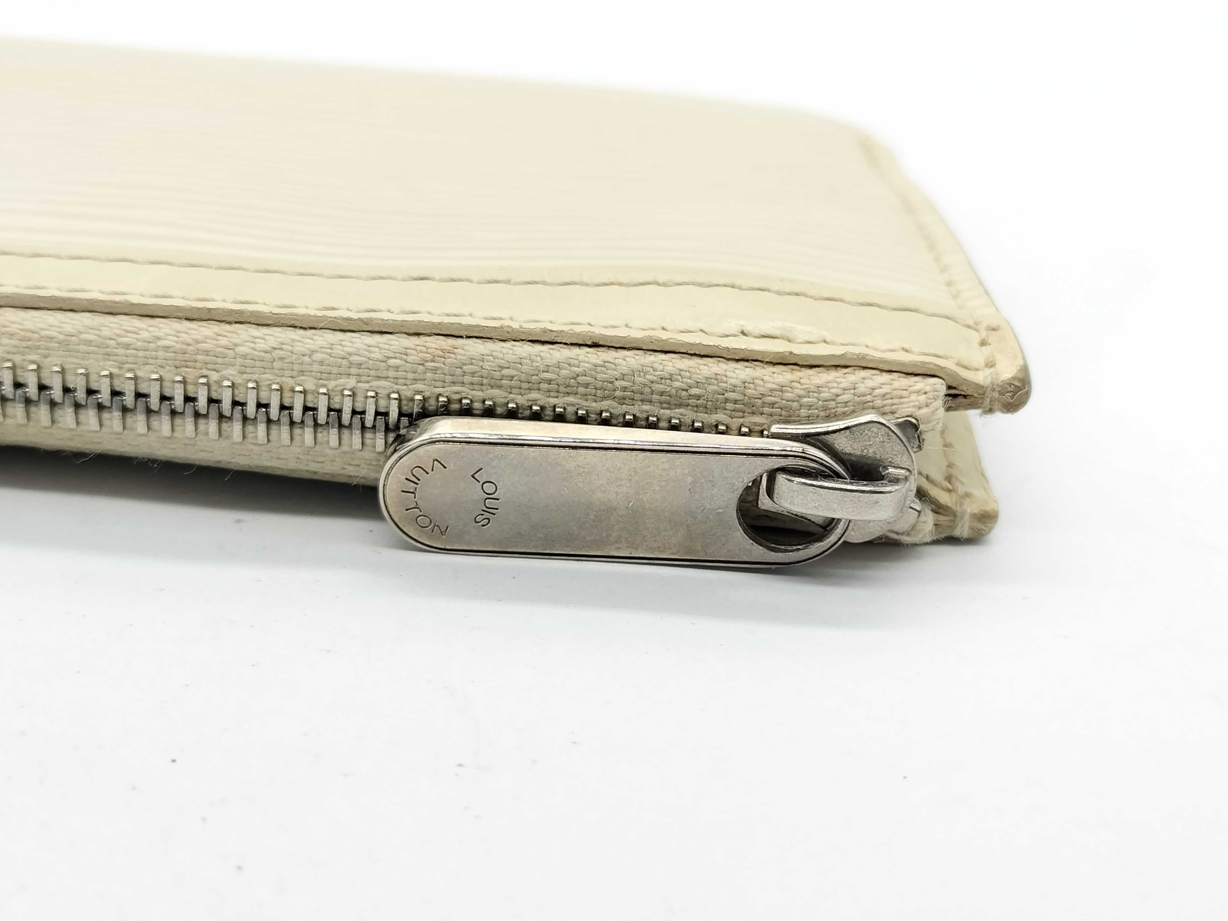 Epi Pochette Cle White Coin Case — view 5