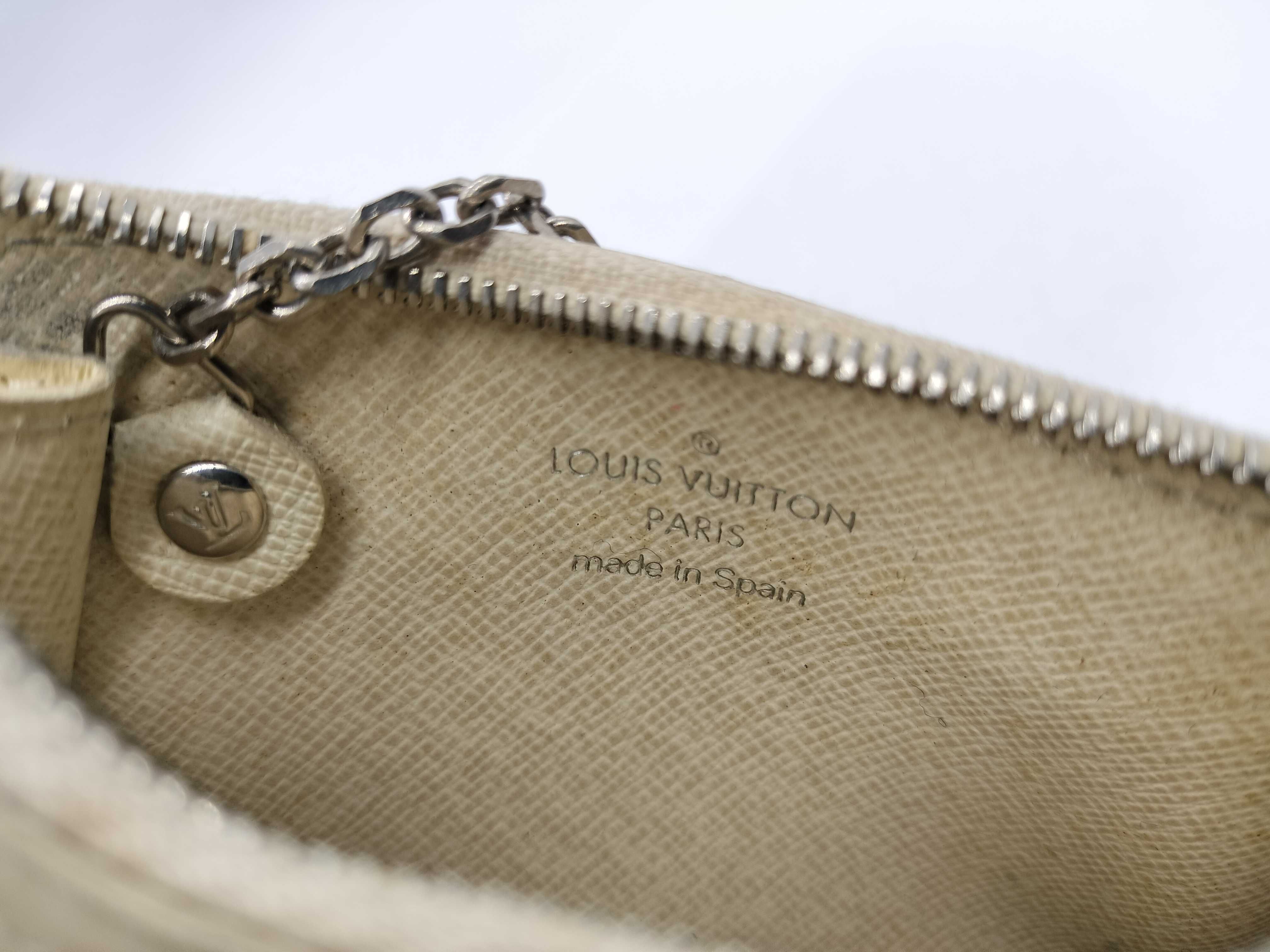Epi Pochette Cle White Coin Case — view 8
