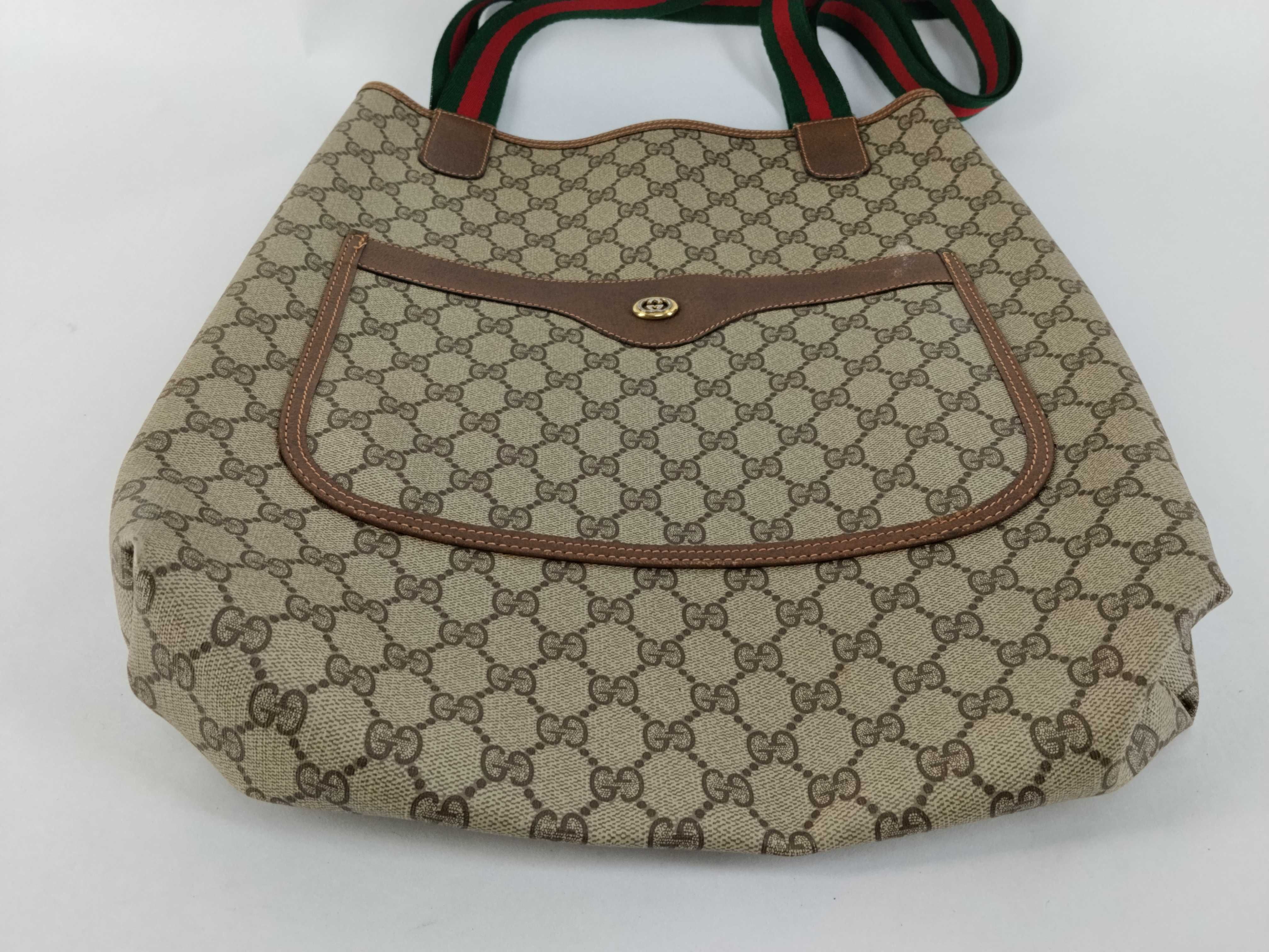 GG Supreme Gucci GG pattern tote bag, Sherry line tote bag — view 7