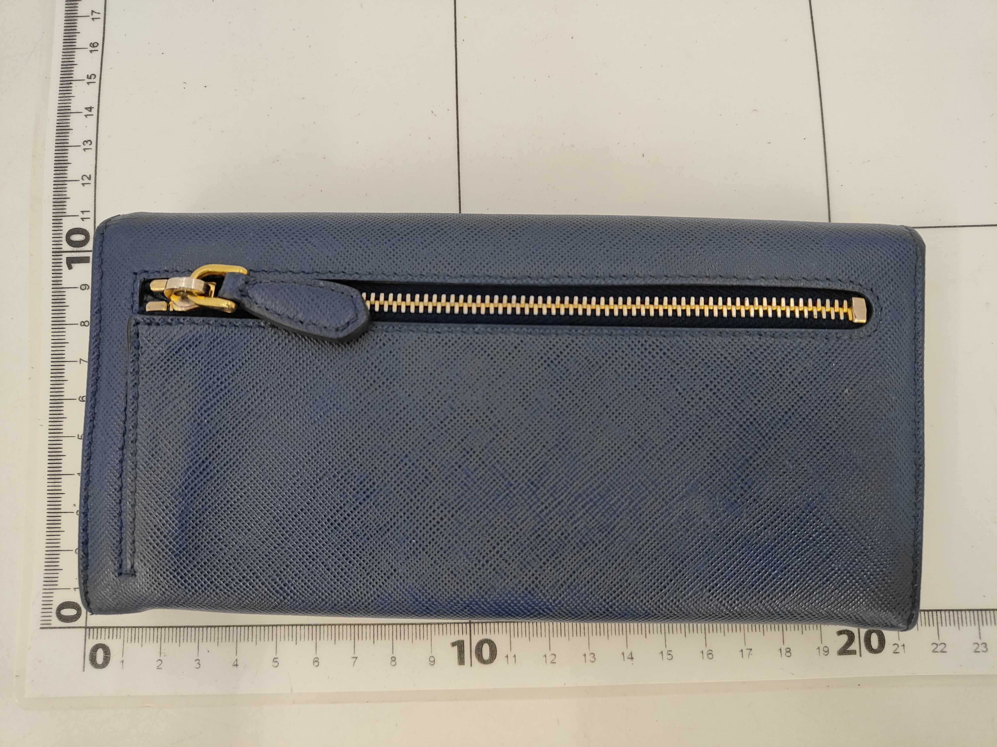 Saffiano Flap Long Wallet Navy 1MH132 Wallet — view 2