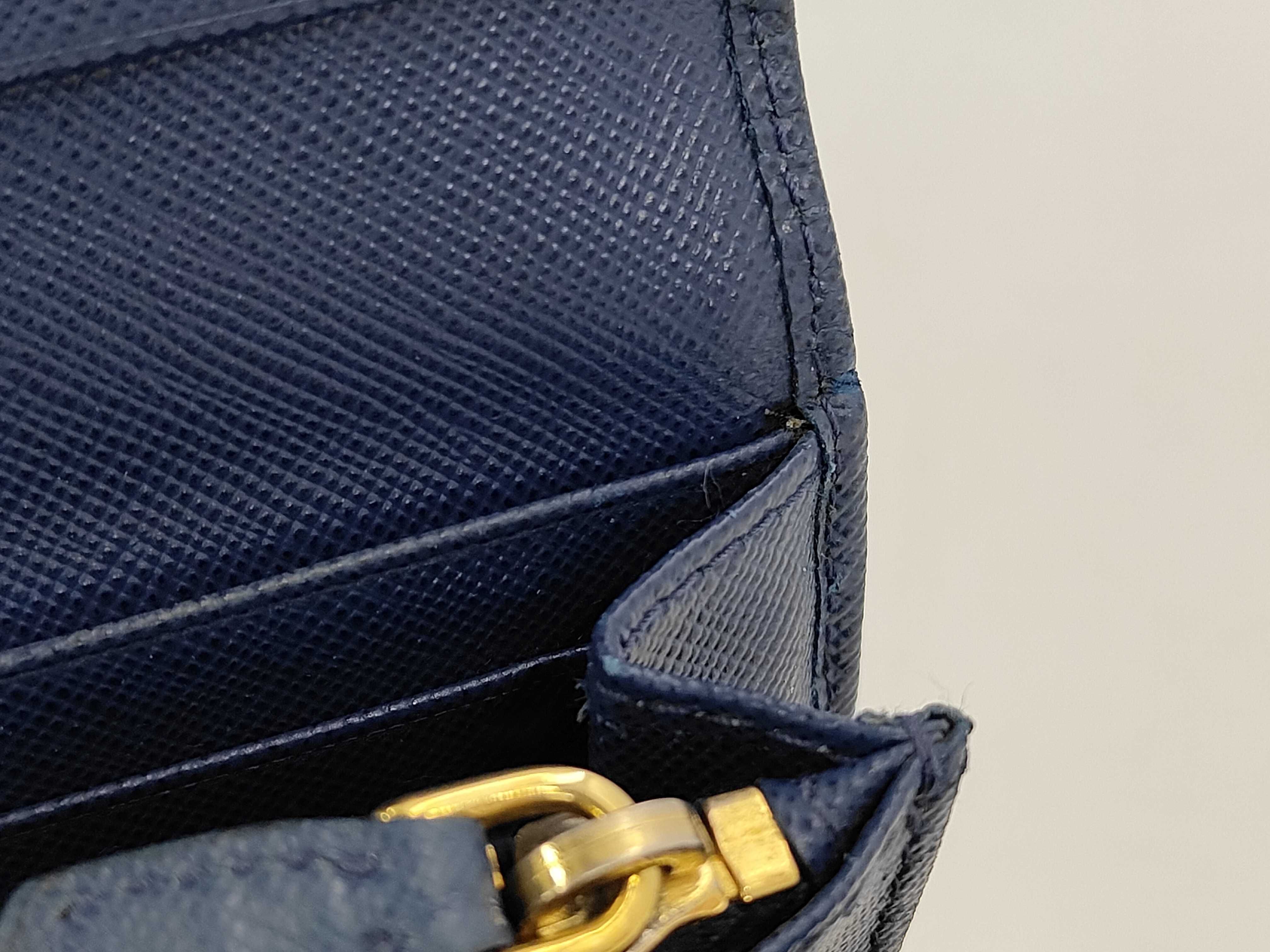 Saffiano Flap Long Wallet Navy 1MH132 Wallet — view 6