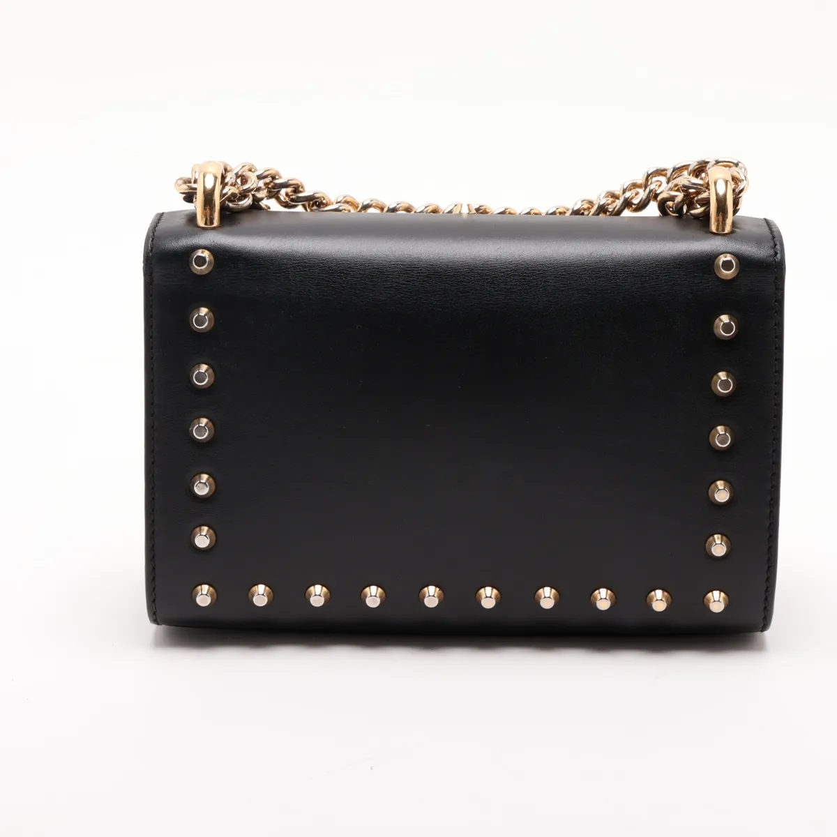 Padlock 432182 Leather x Stud Chain Shoulder Bag, Black — view 2