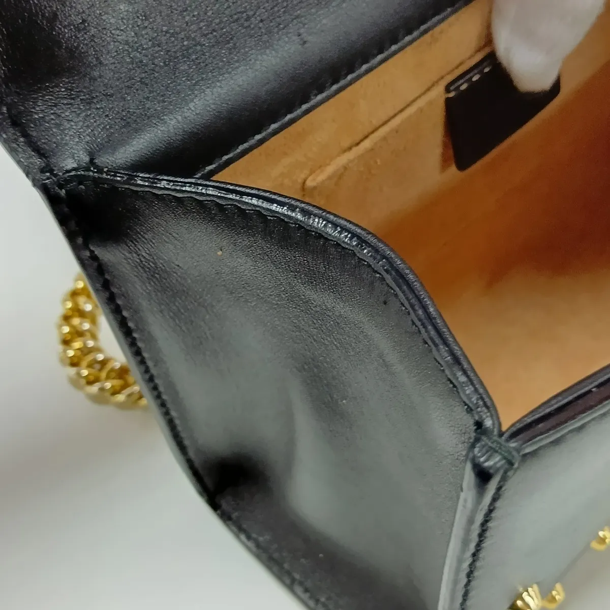 Padlock 432182 Leather x Stud Chain Shoulder Bag, Black — view 9