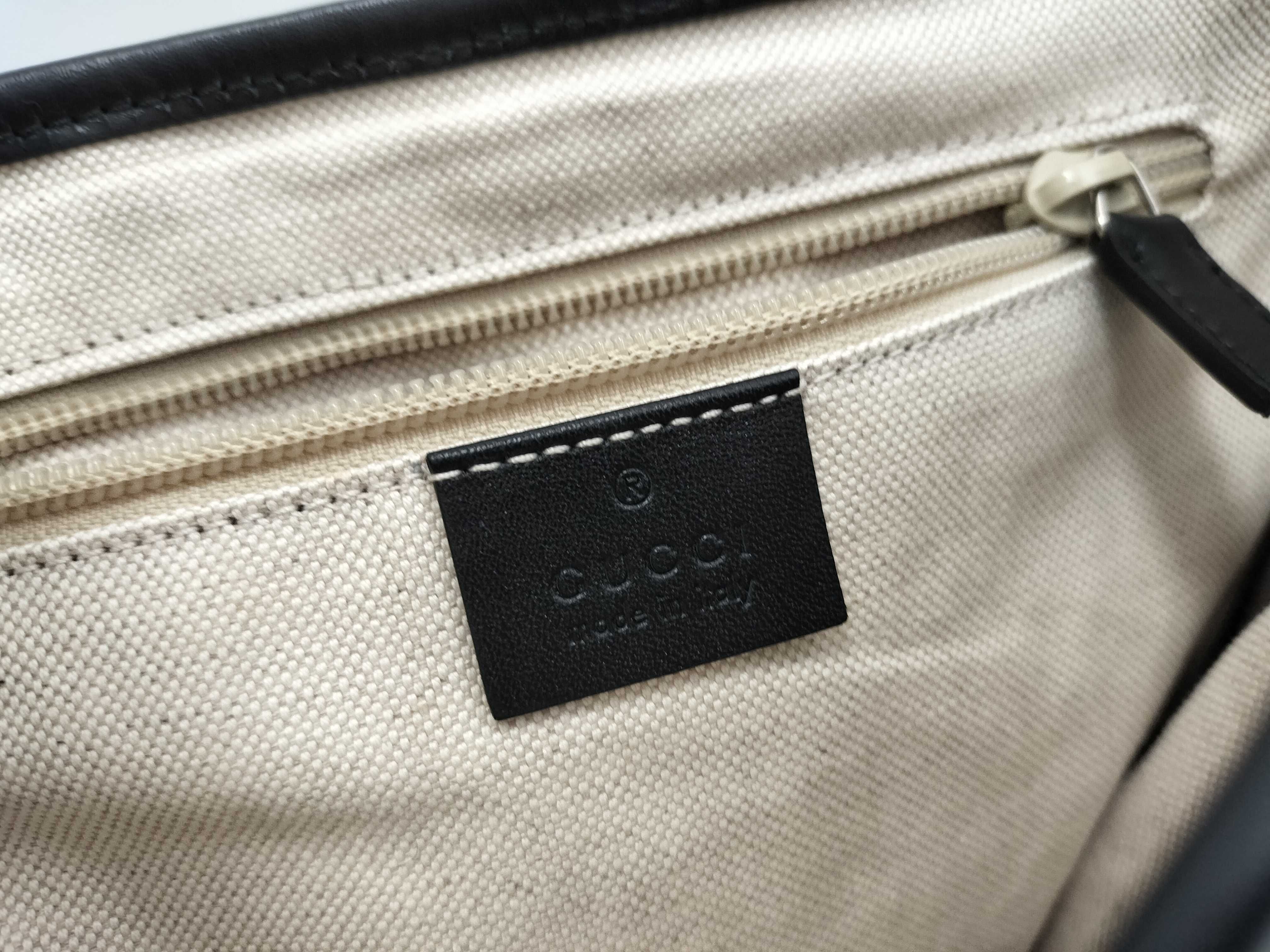 Diamante Canvas Leather Shoulder Bag — view 12