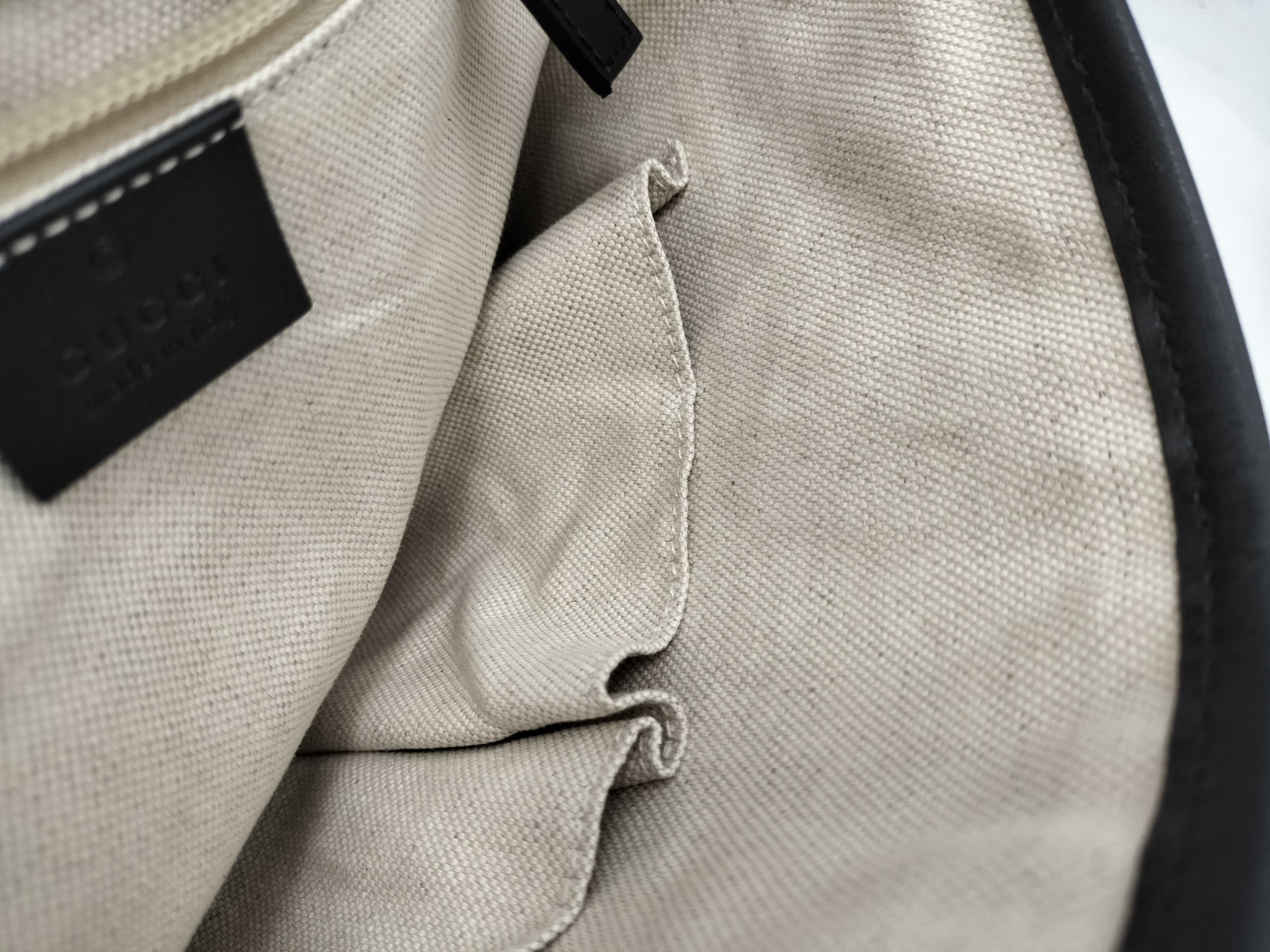 Diamante Canvas Leather Shoulder Bag — view 13
