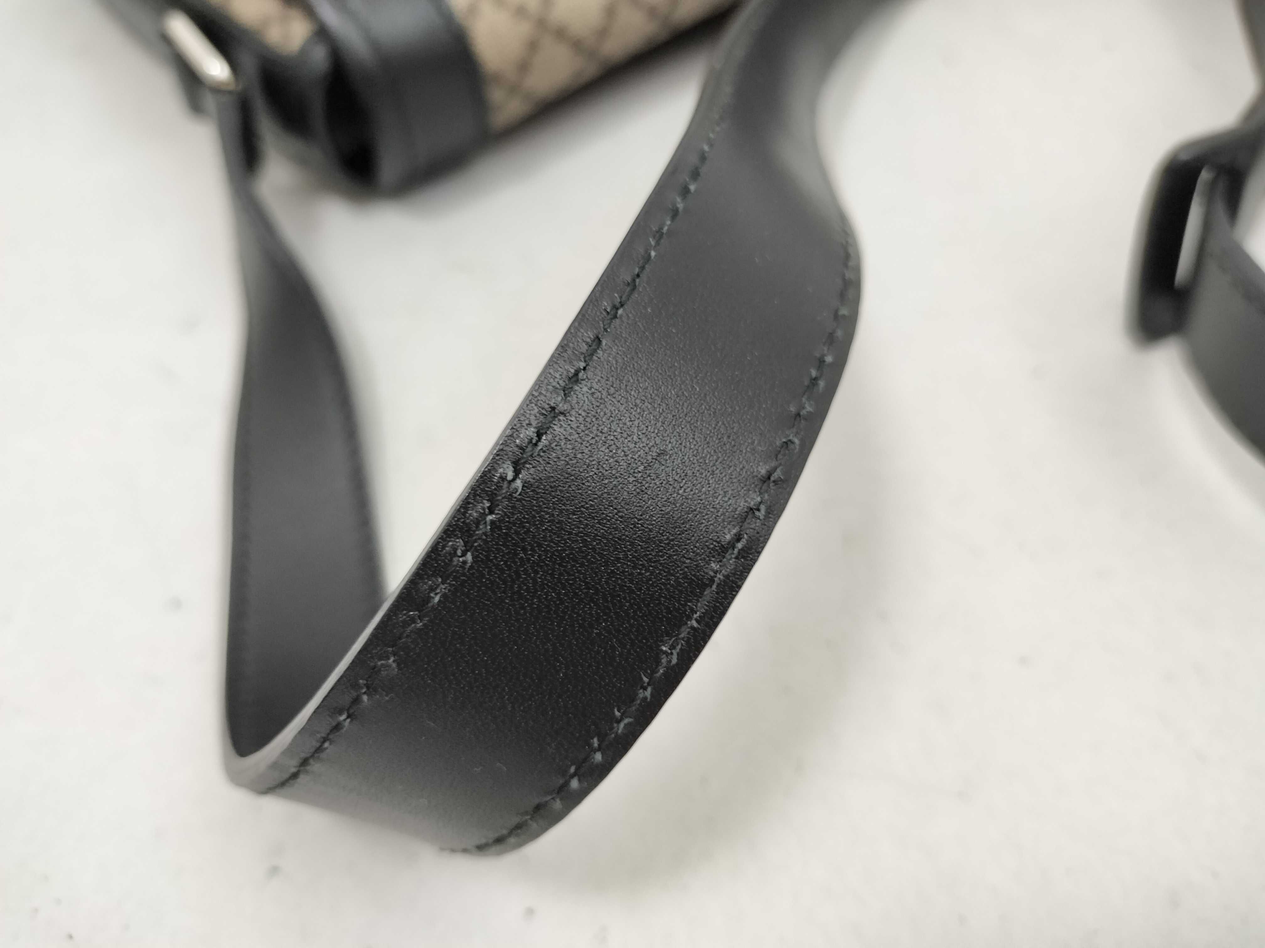 Diamante Canvas Leather Shoulder Bag — view 4
