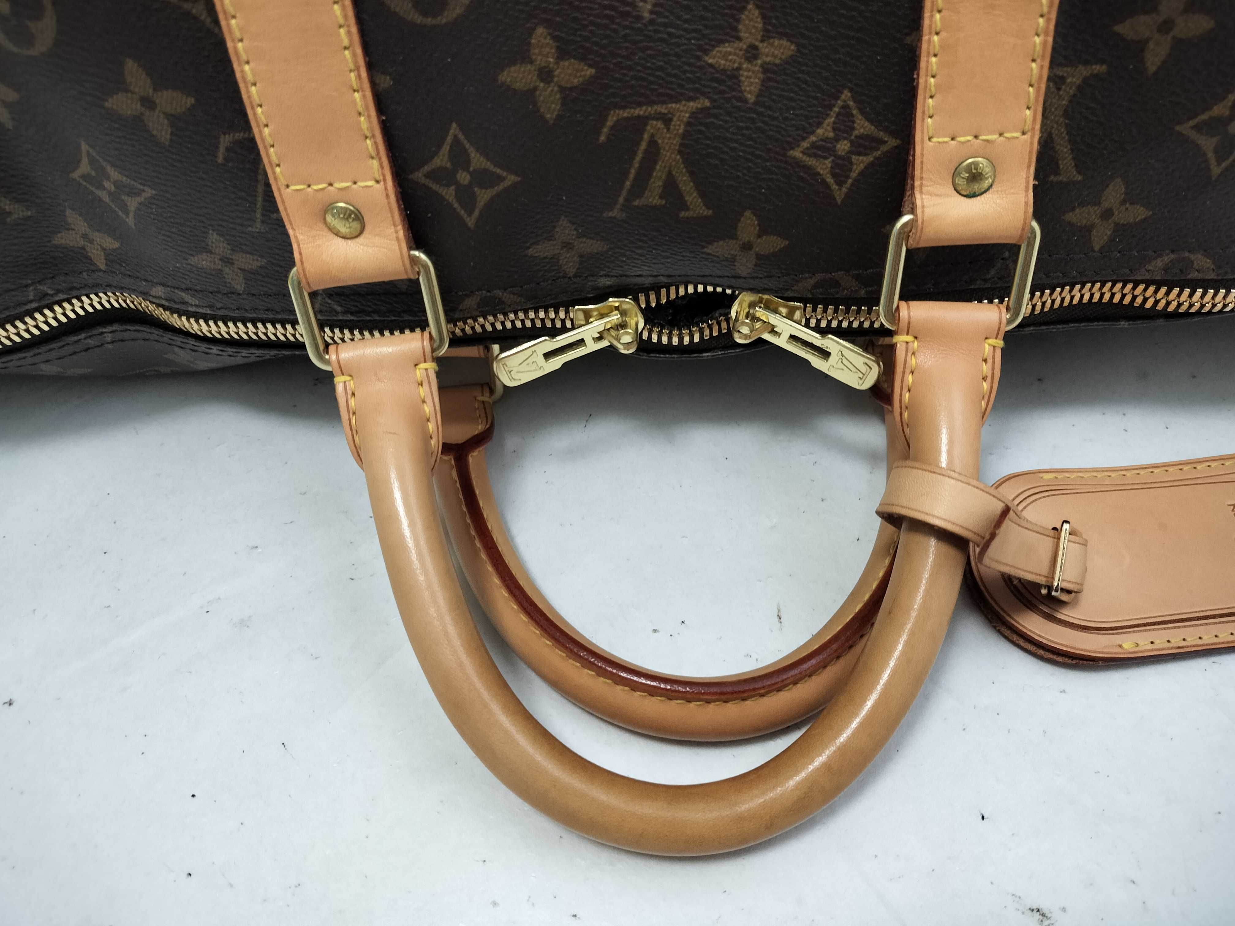 Monogram FR- Monogram Keepall 55 M41414 MB0045 Brown Boston Bag — view 3