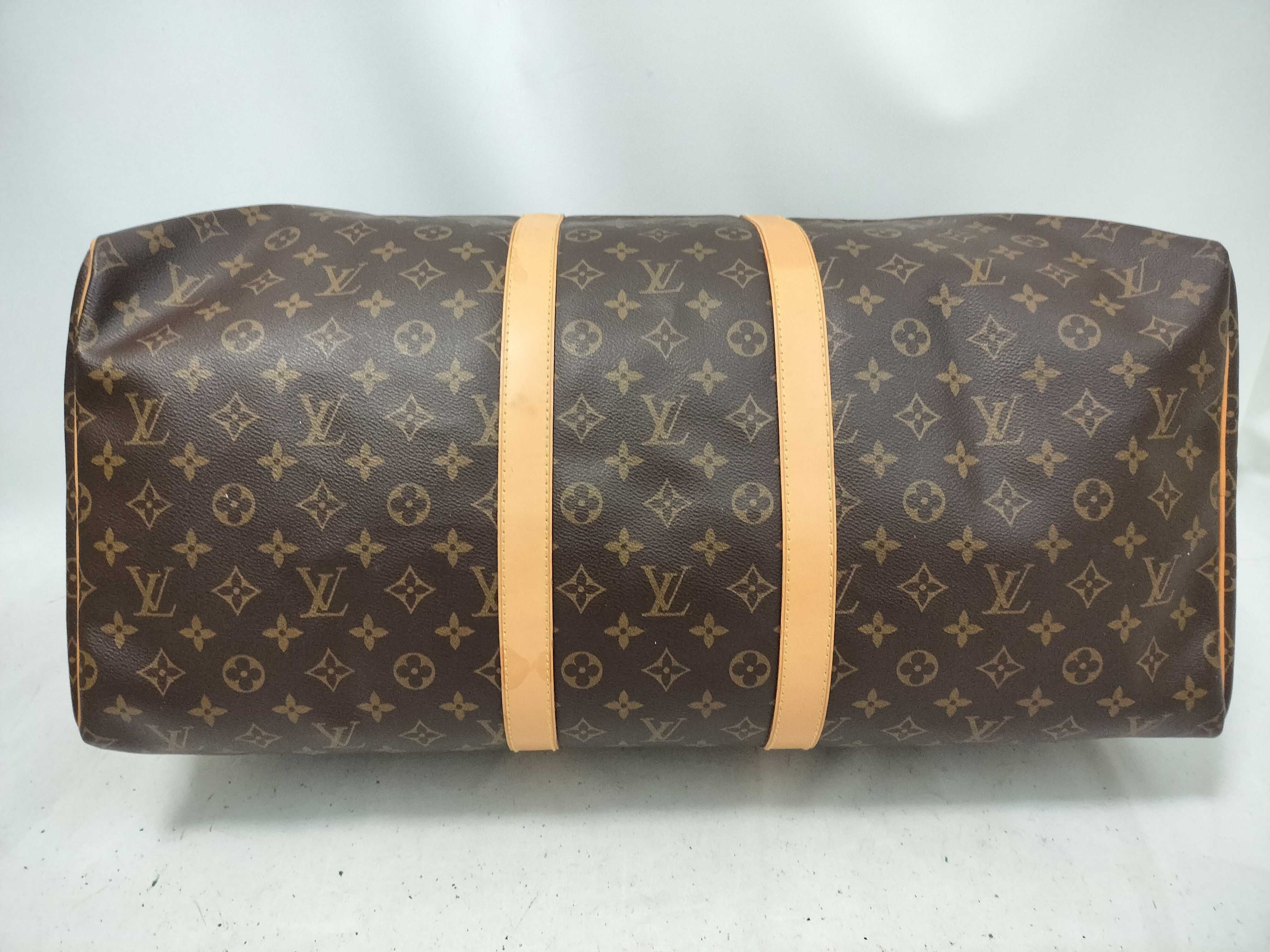 Monogram FR- Monogram Keepall 55 M41414 MB0045 Brown Boston Bag — view 8