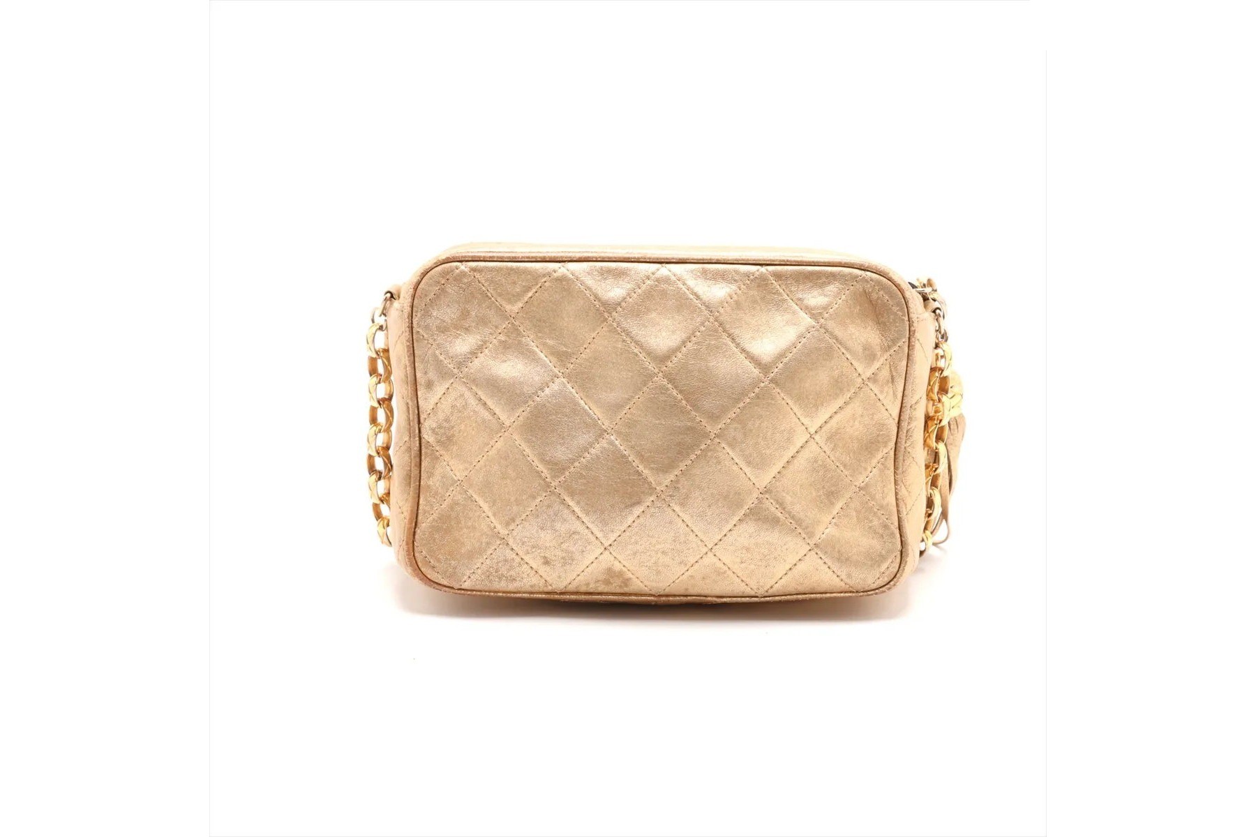 Matelassé Chain Leather Shoulder Bag (Crossbody) — view 2