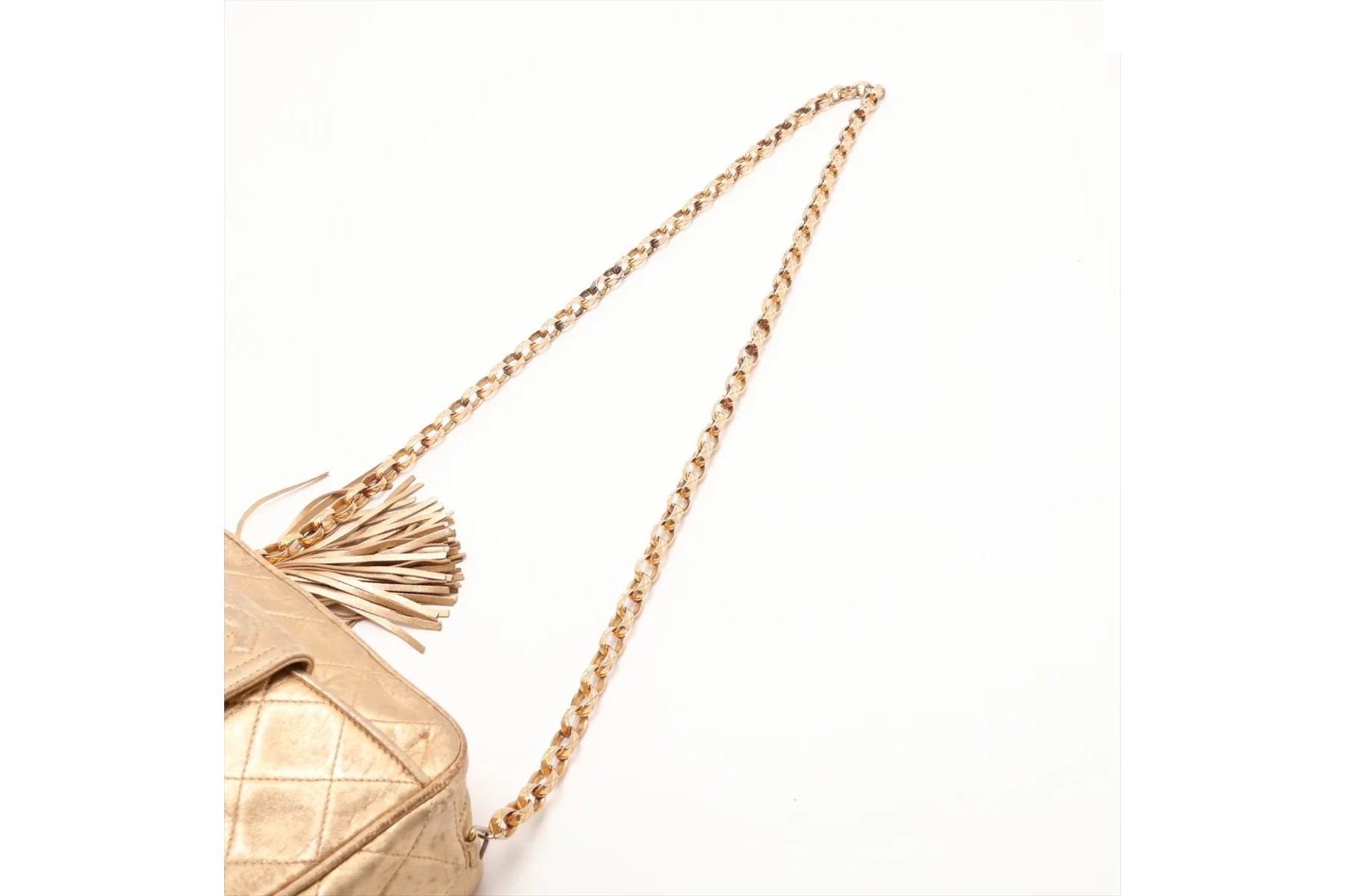 Matelassé Chain Leather Shoulder Bag (Crossbody) — view 5