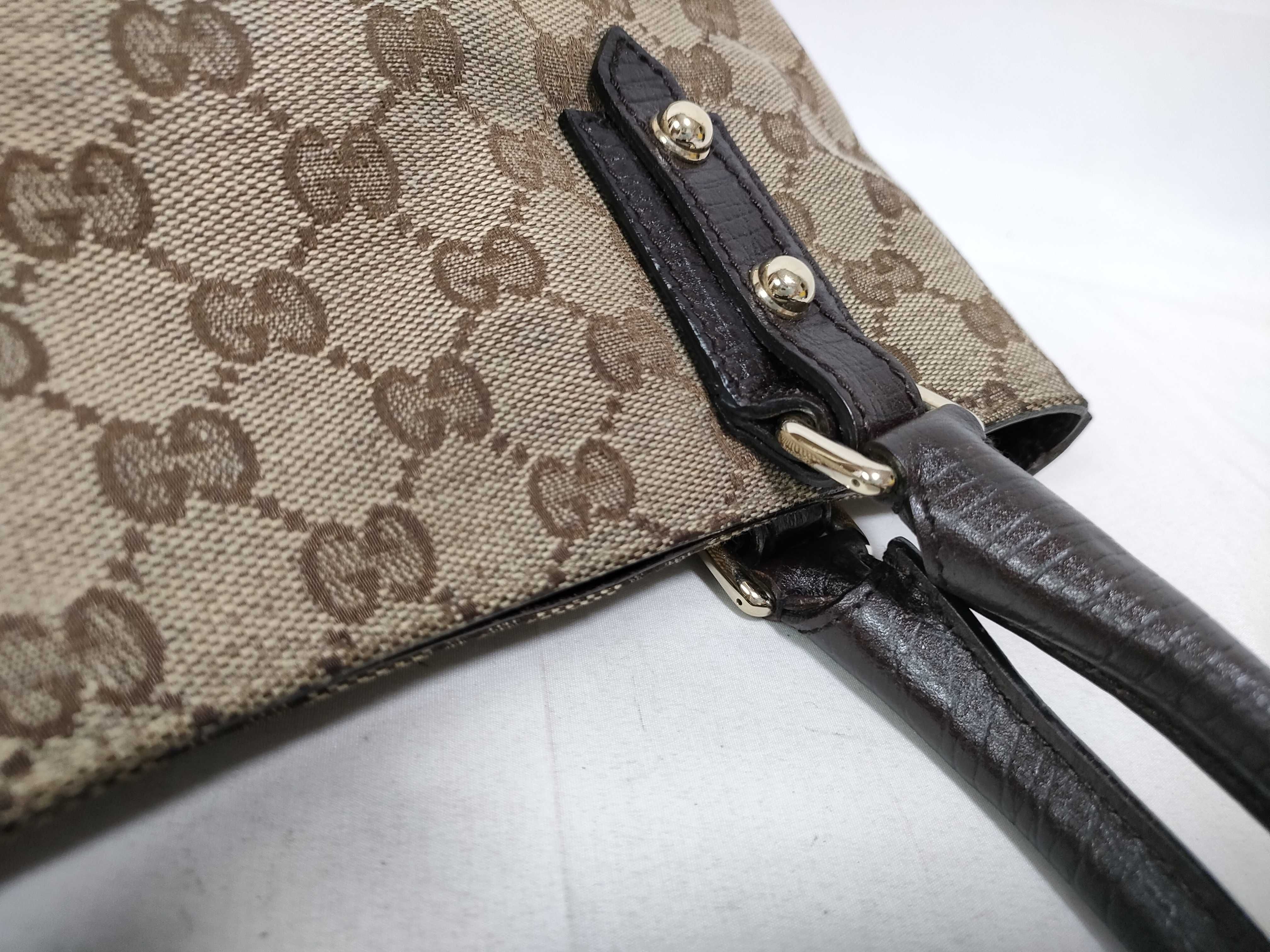 Brown Canvas Vintage Horsebit Buckle Handbag — view 12