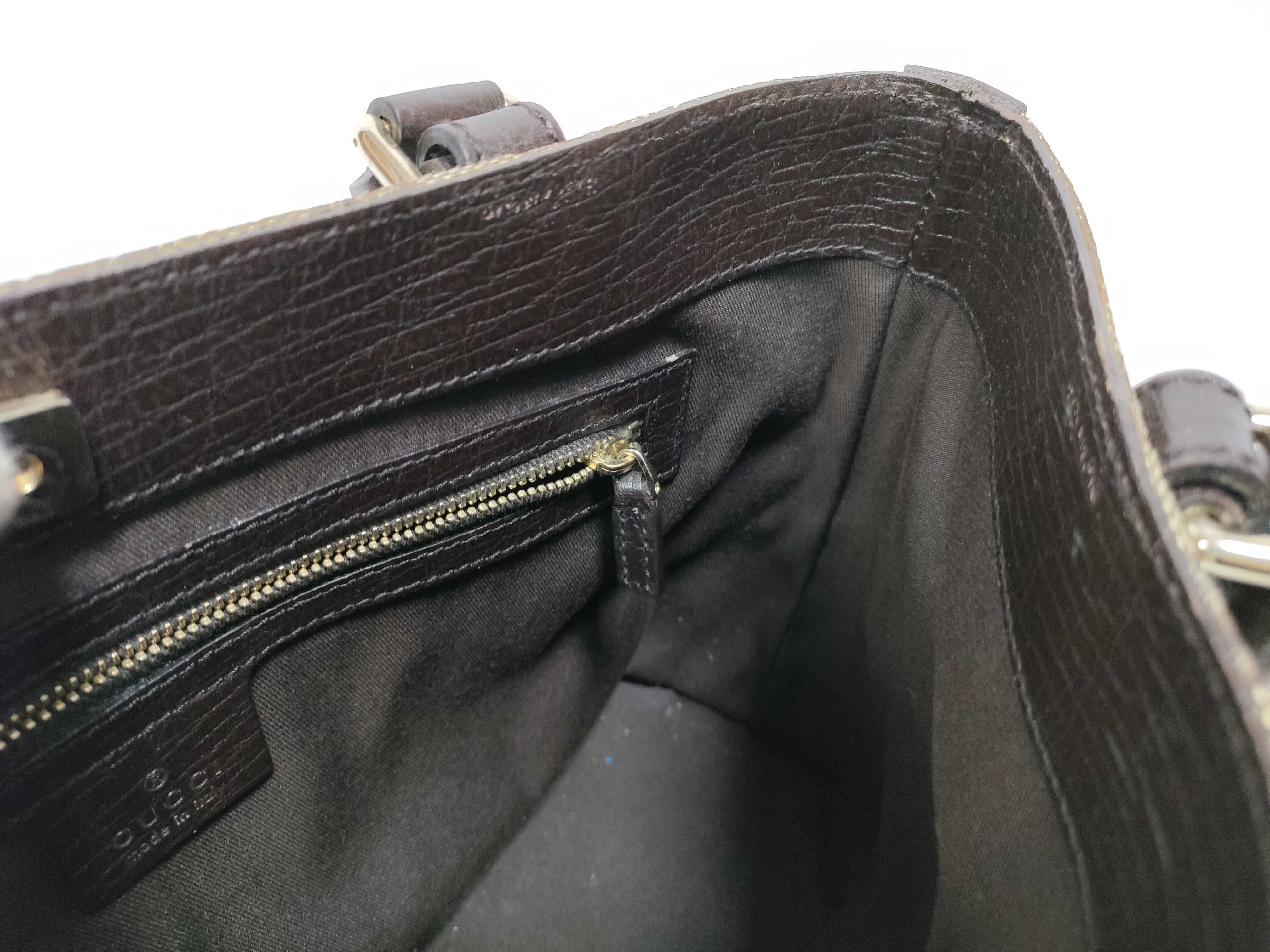 Brown Canvas Vintage Horsebit Buckle Handbag — view 13