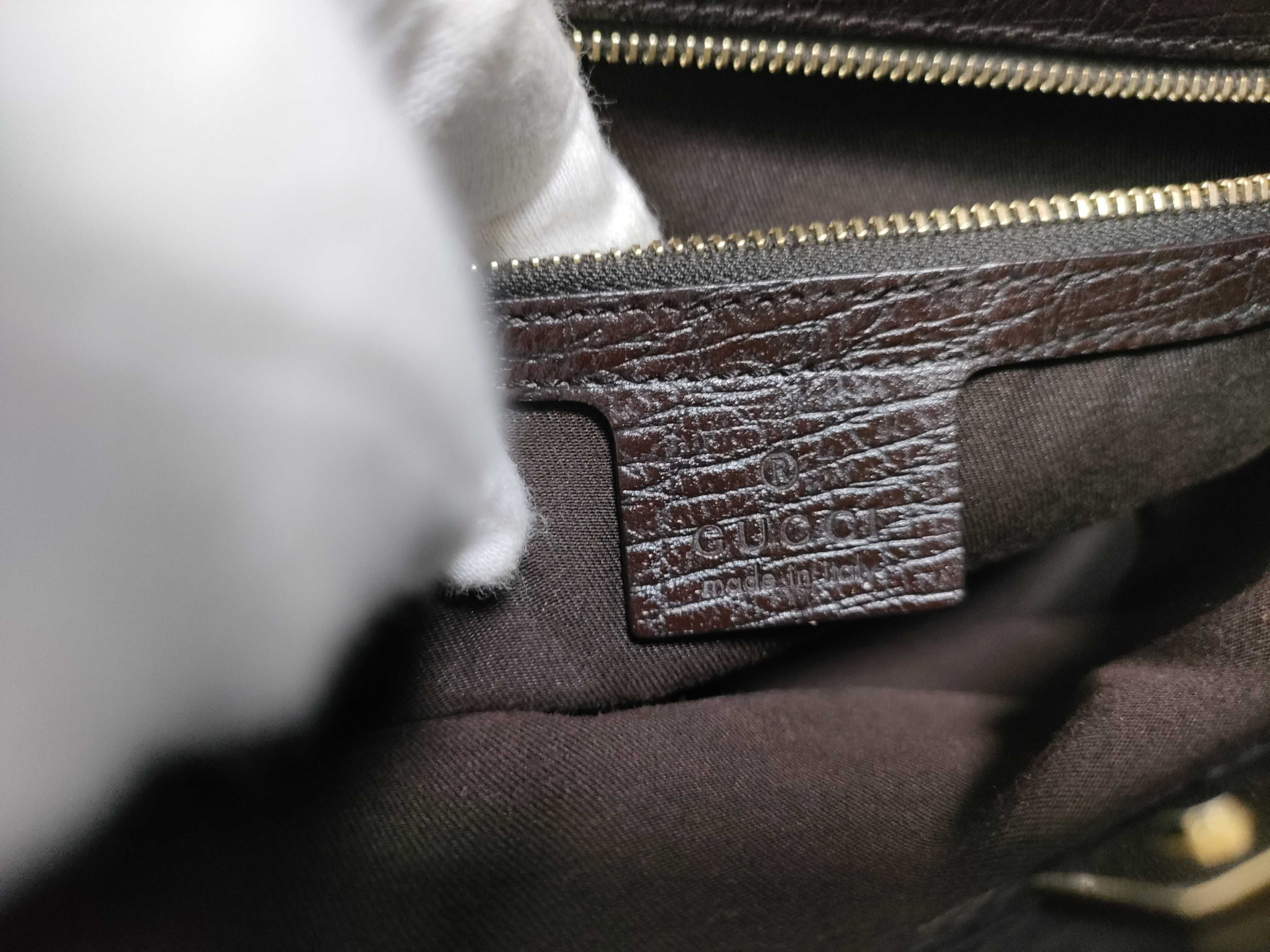 Brown Canvas Vintage Horsebit Buckle Handbag — view 15