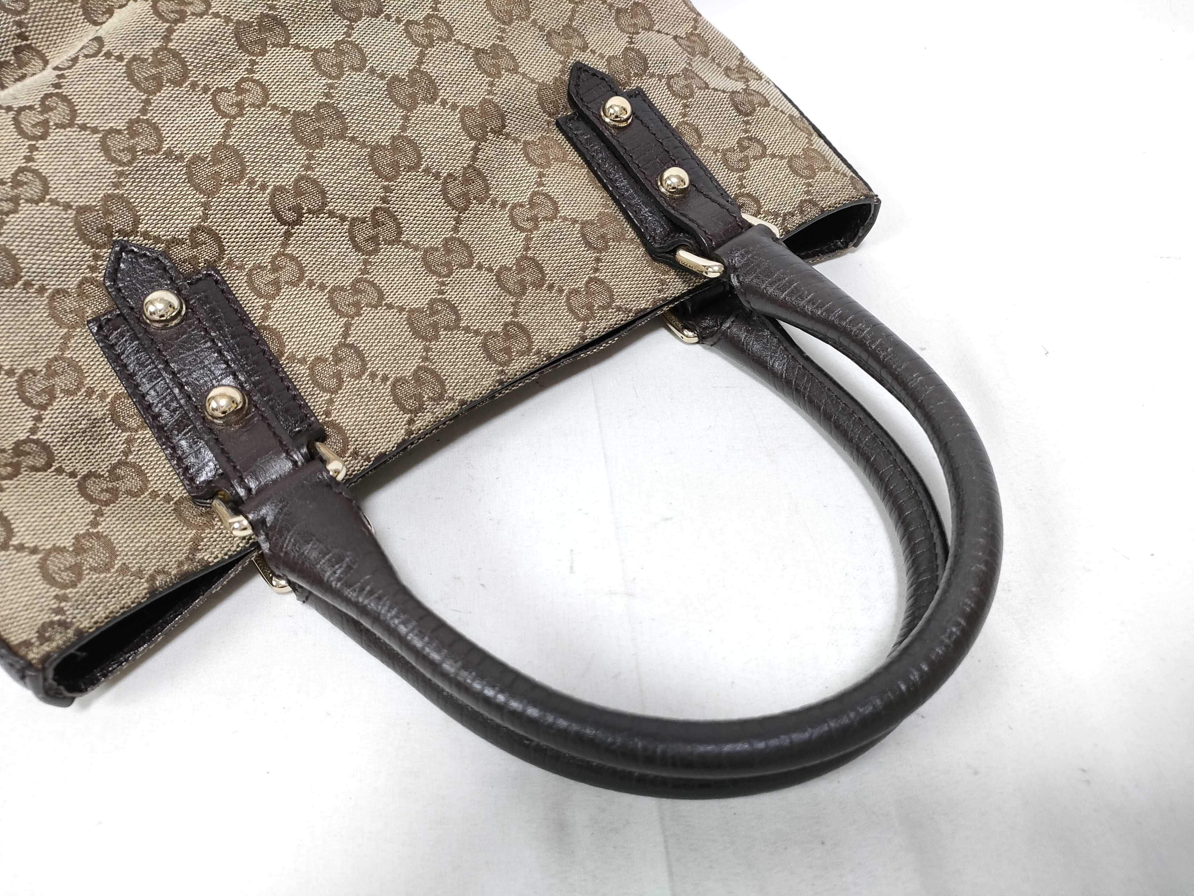 Brown Canvas Vintage Horsebit Buckle Handbag — view 10