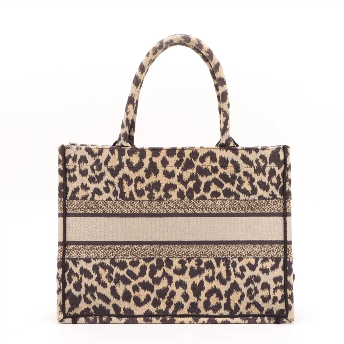 Book Tote Medium Canvas Tote Bag Leopard — view 2