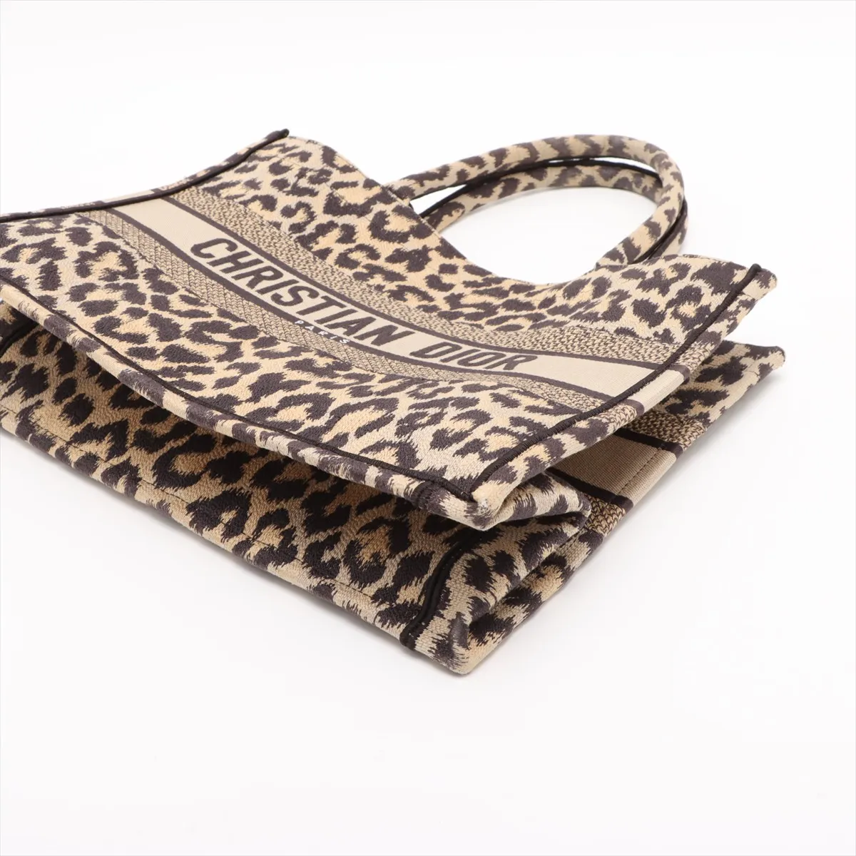 Book Tote Medium Canvas Tote Bag Leopard — view 3