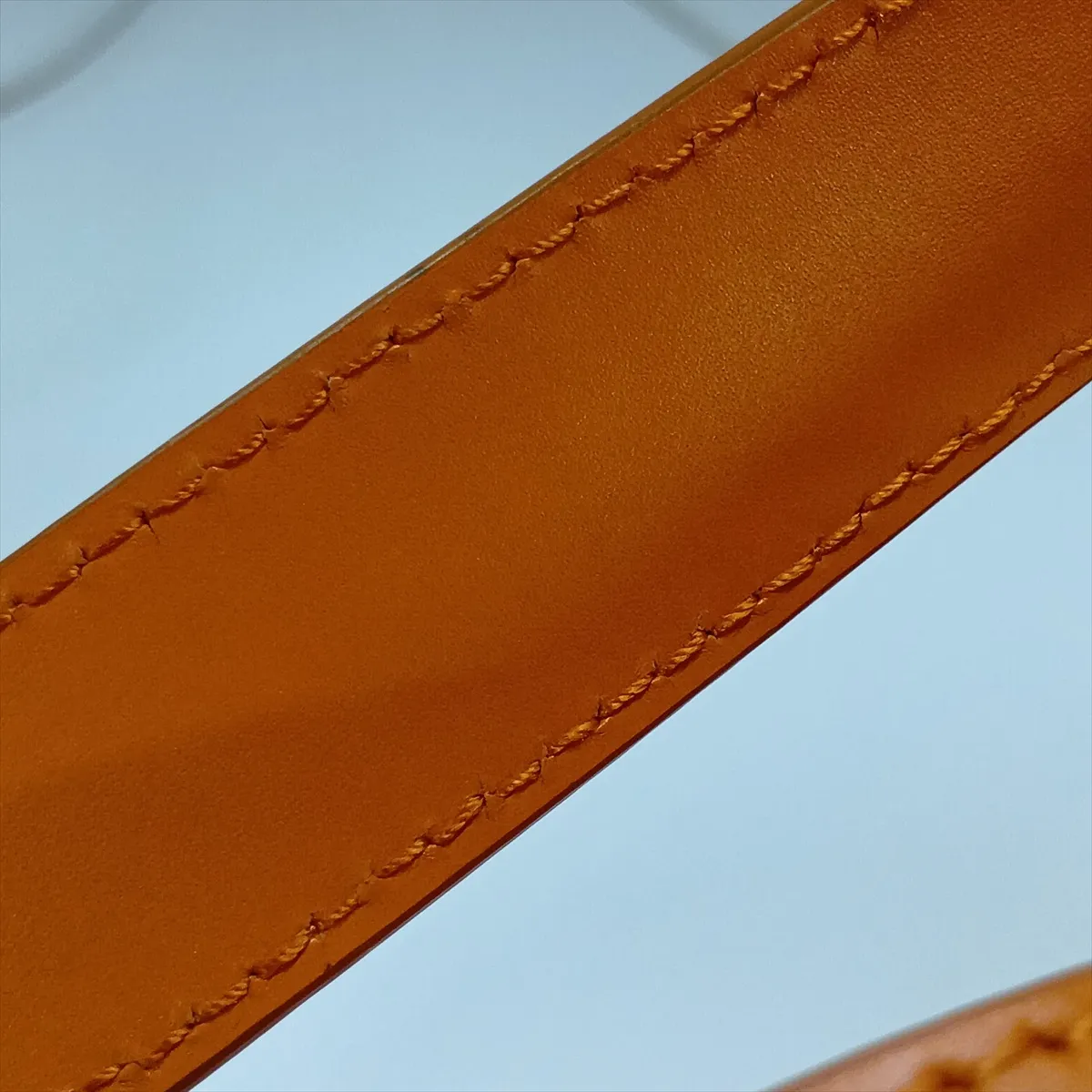 Olympia Leather Shoulder Bag, Orange — view 13